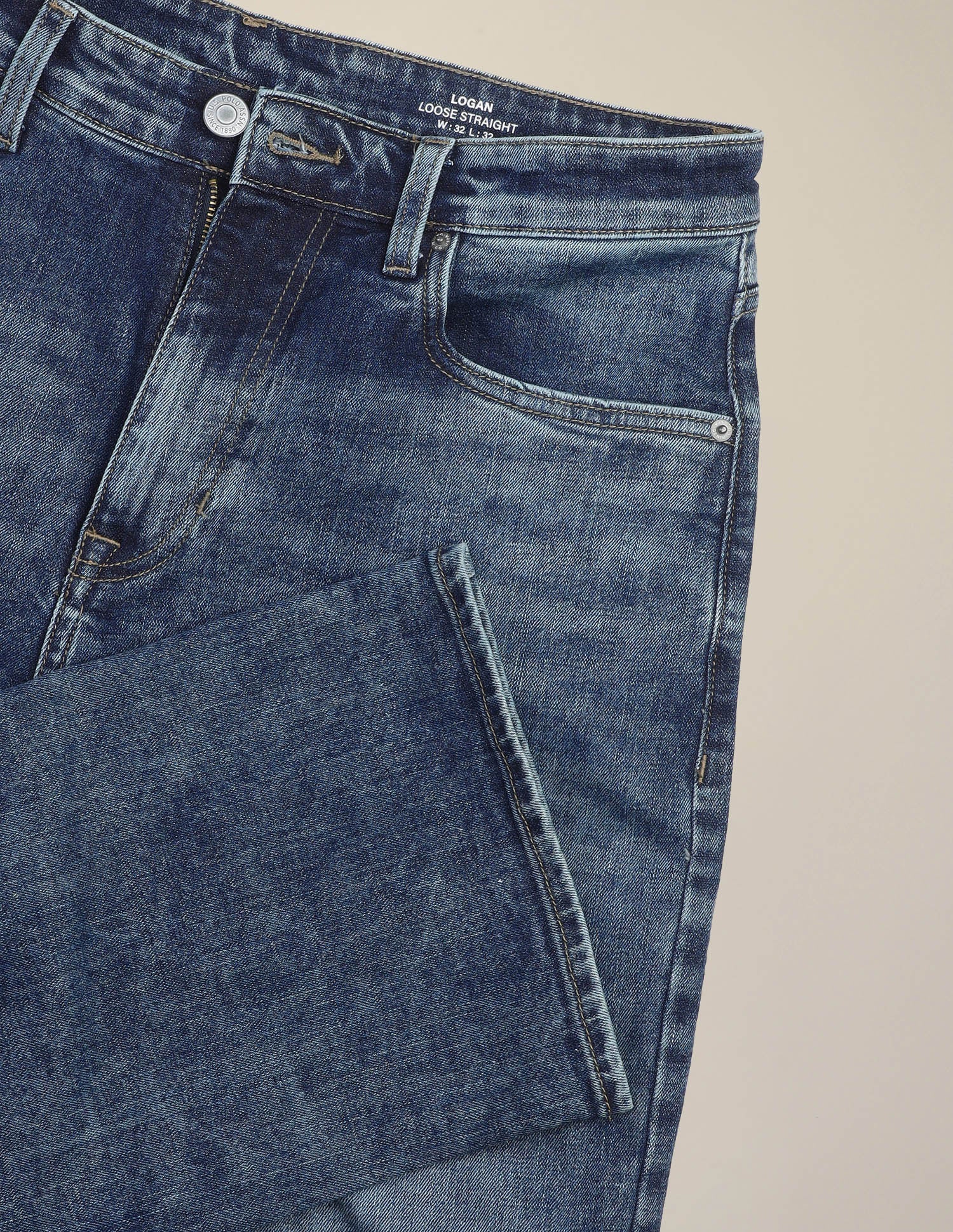 Logan Loose Straight Fit Blue Jeans Indigo - U.S. Polo Assn. India | Large