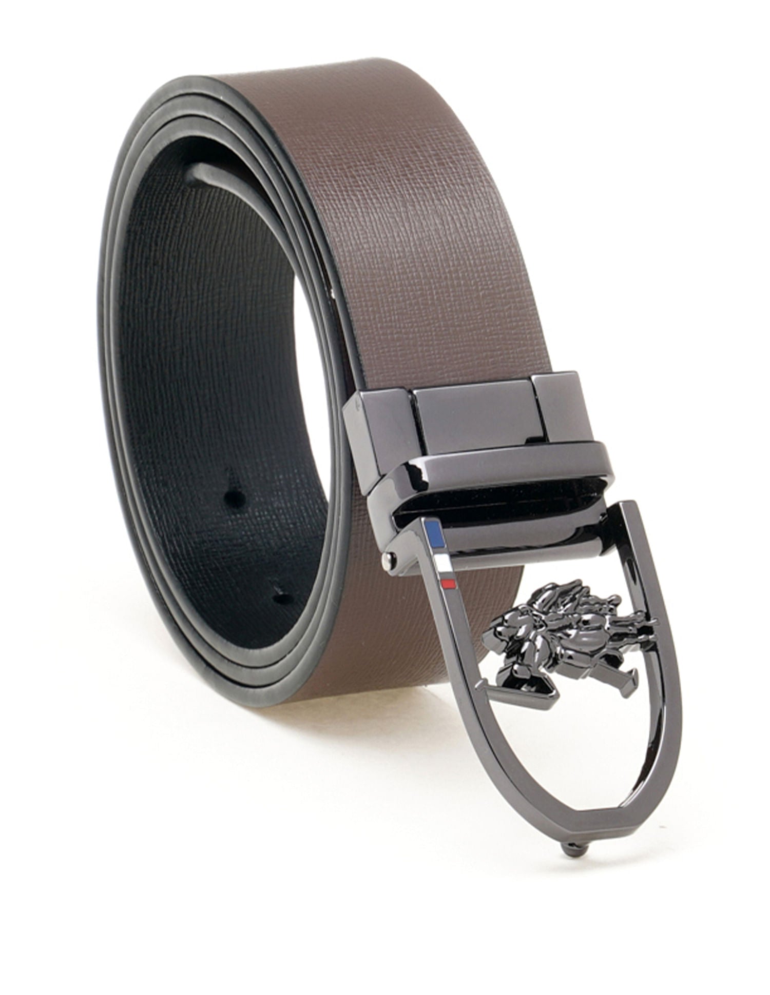 Men Leather Reversible Belt Brown and Black - U.S. POLO ASSN. | Large