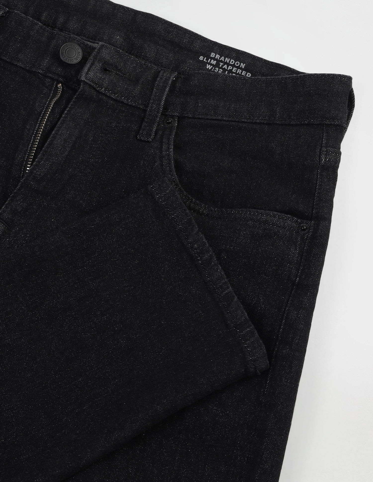 Brandon Slim Tapered Black Jeans Black - U.S. Polo Assn. India | Large