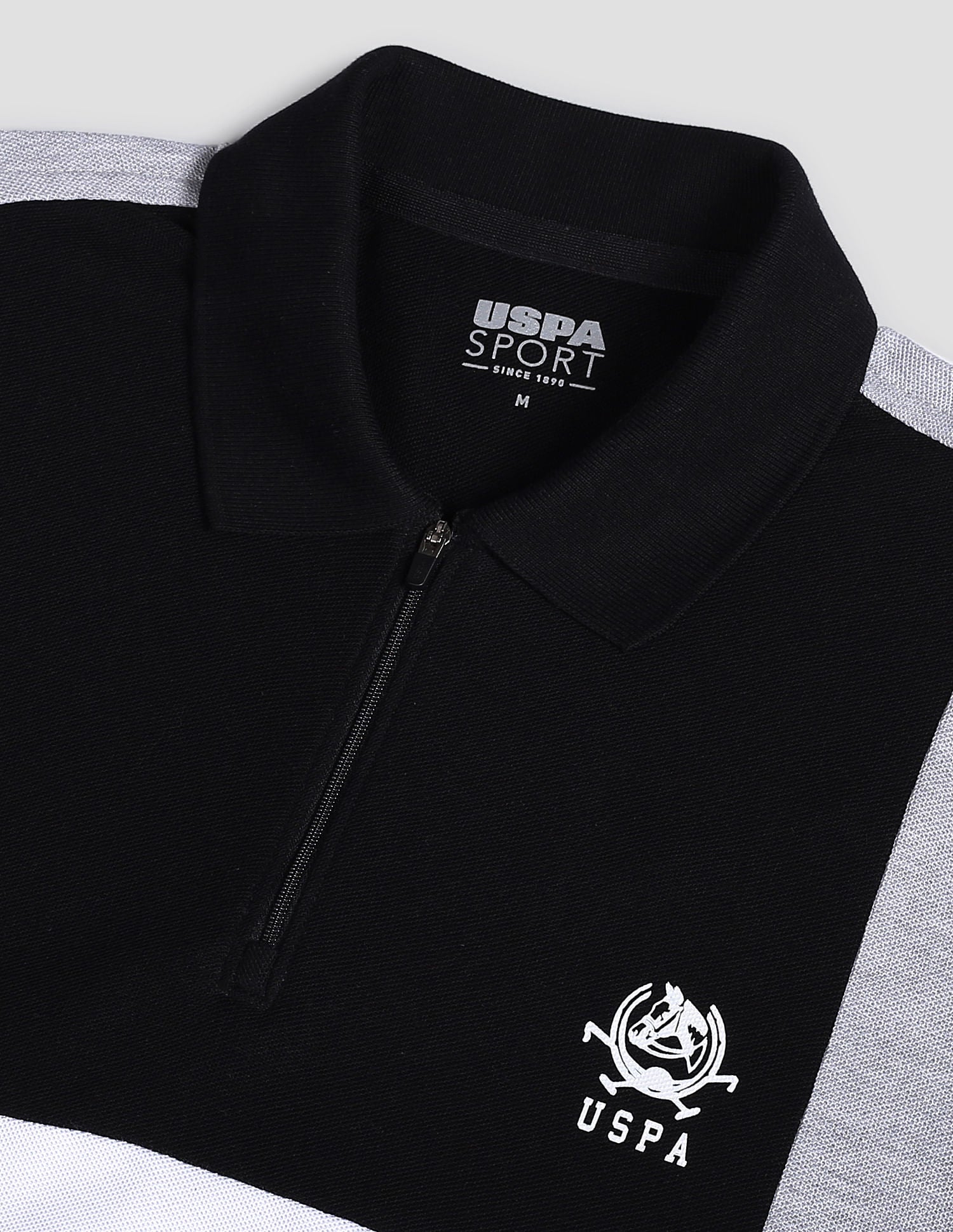 Panelled Sport Polo Shirt Grey - U.S. Polo Assn. India | Large