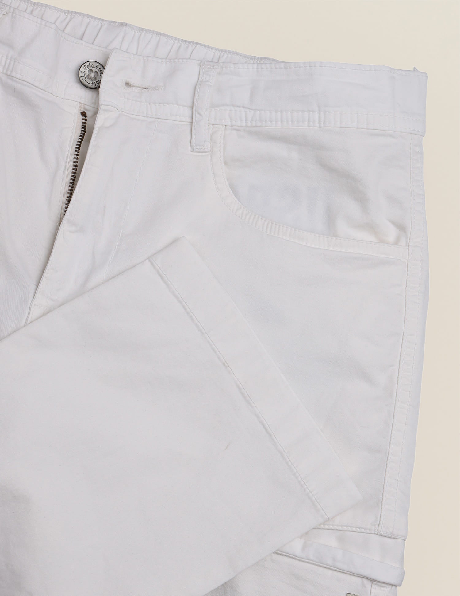 Cole Comfort Cropped Fit White Jeans White - U.S. Polo Assn. India | Large