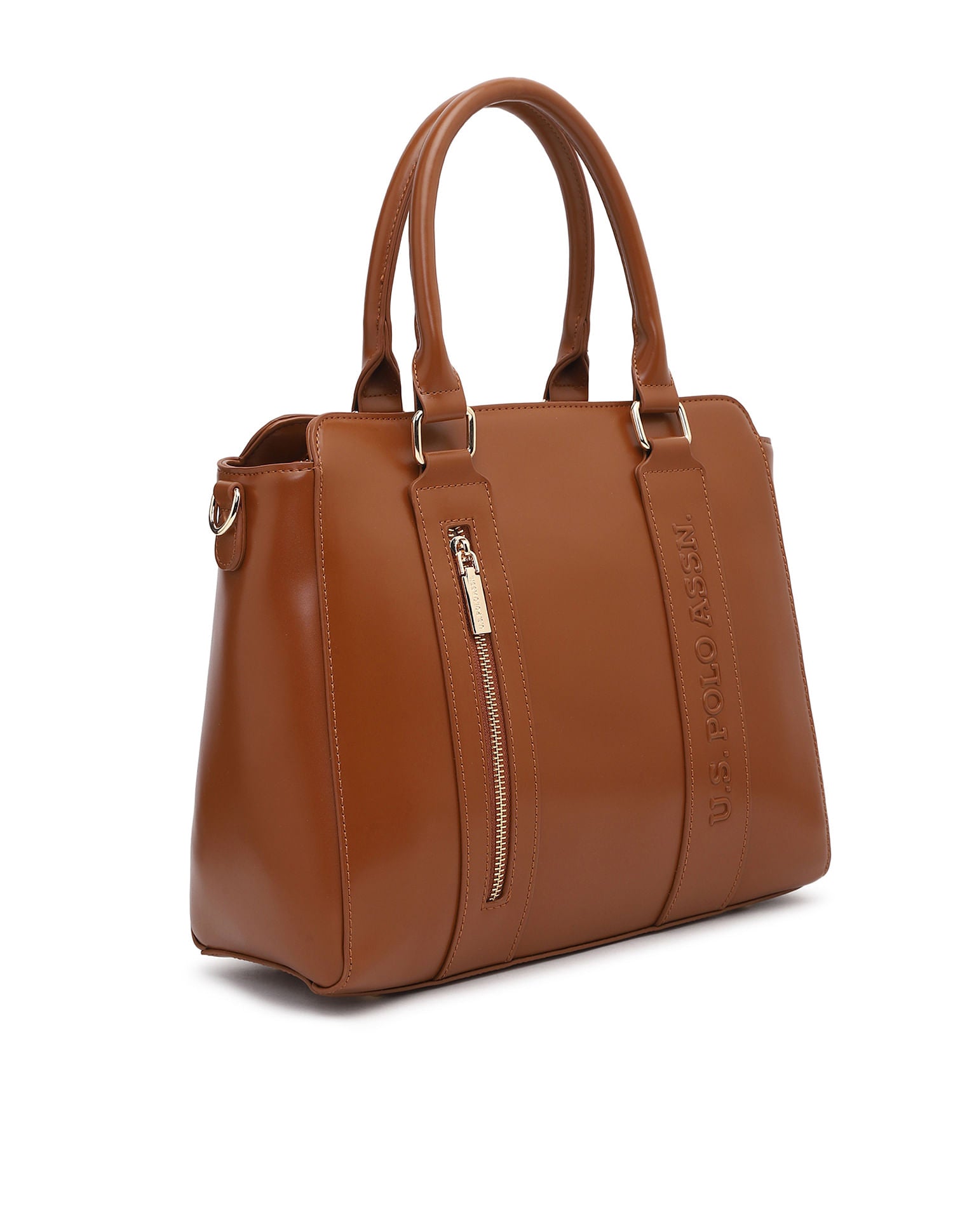 Women April Satchel Bag Tan - U.S. POLO ASSN. | Large