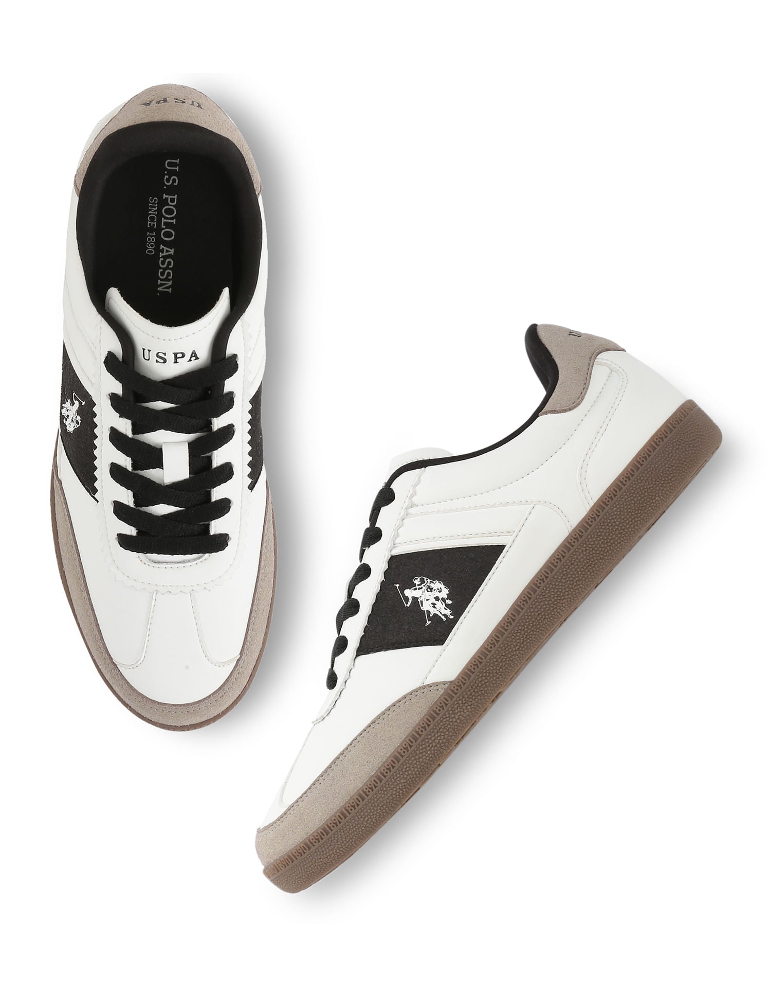 Men Colour Blocked Gaffer Sneakers Off White - U.S. POLO ASSN. | Large