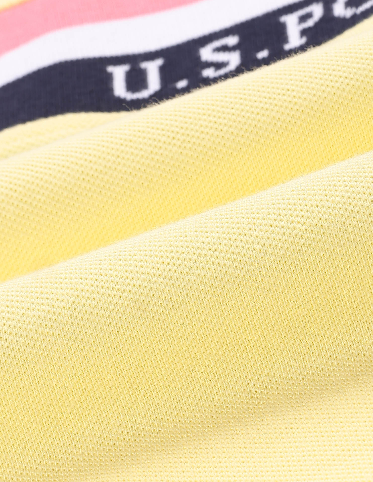 Boys Brand Tape Polo Shirt Light Yellow - U.S. POLO ASSN. | Large