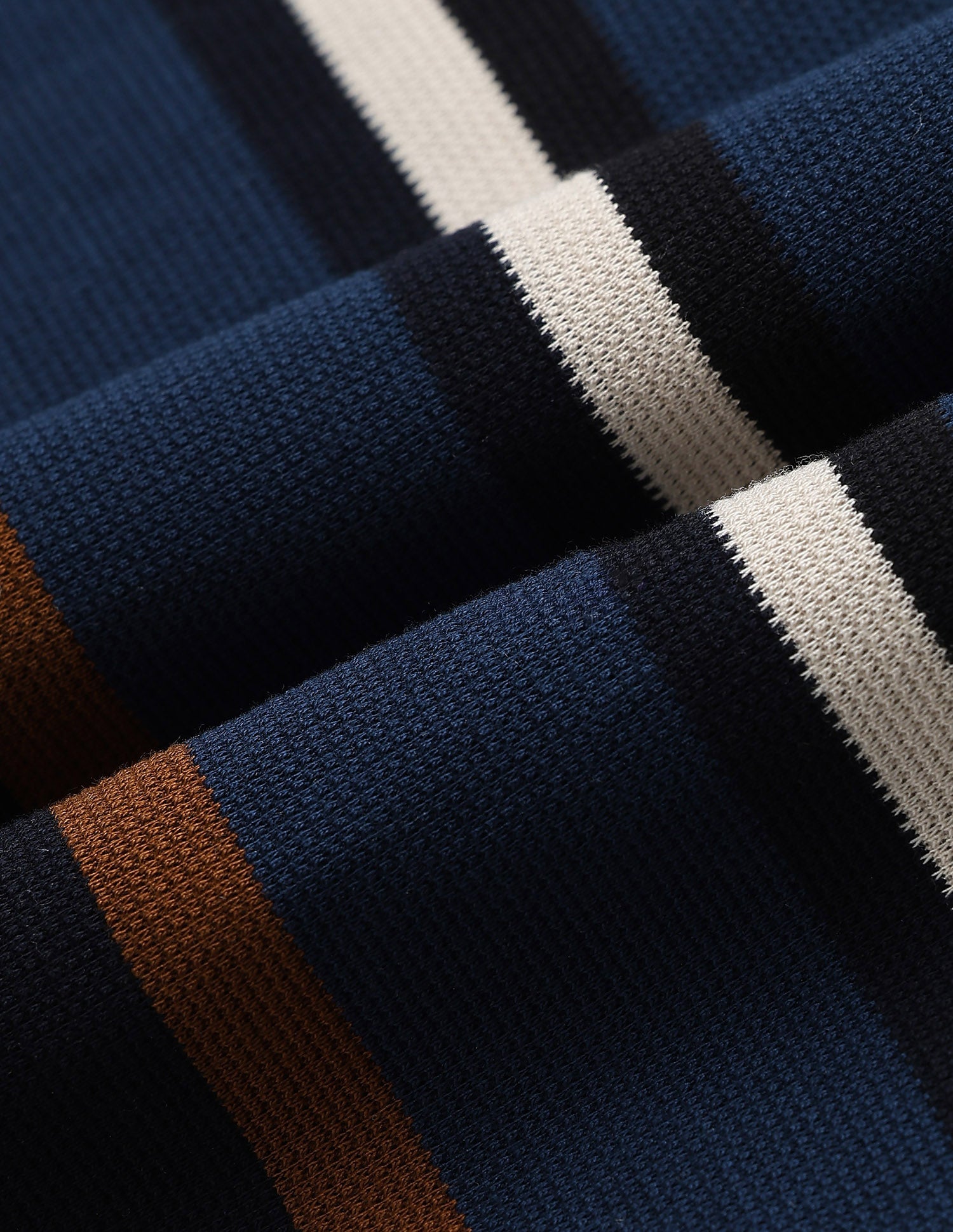 Vertical Striped Colorblocked Slim Fit Polo Shirt Navy - U.S. Polo Assn. India | Large