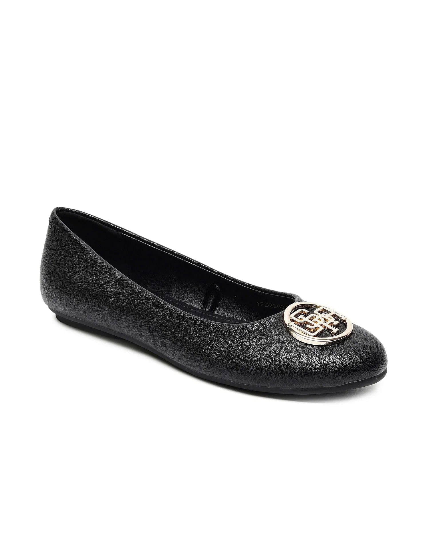 Women Brand Print Emily 2.0 Ballerinas Black - U.S. POLO ASSN. | Large