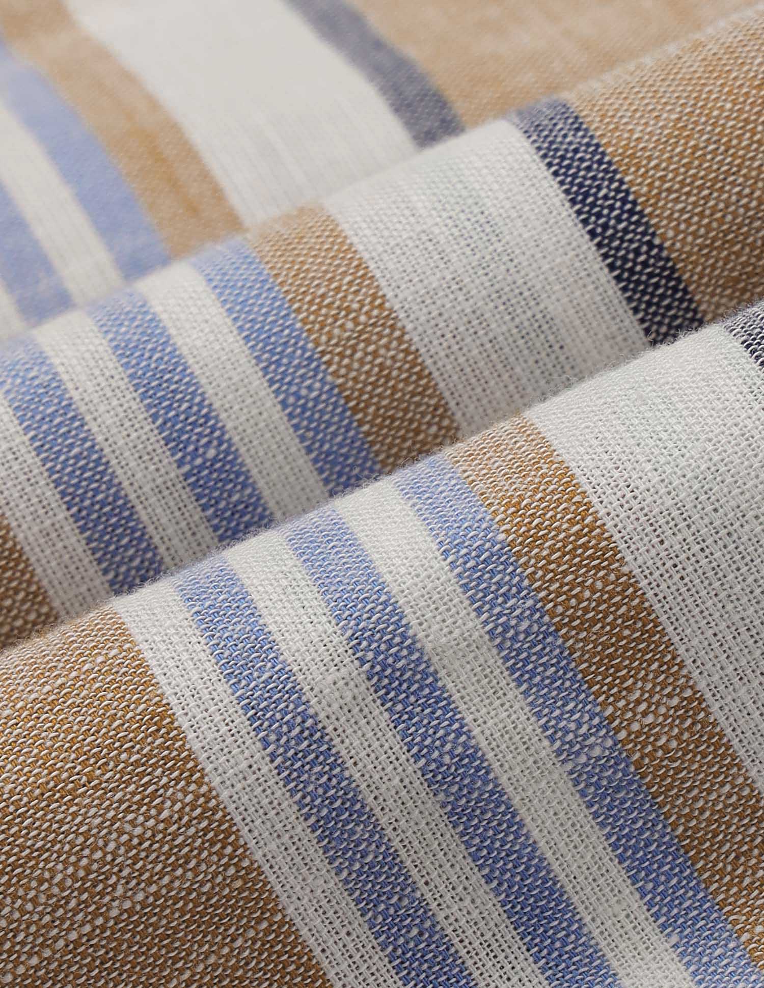Vertical Striped Dobby Shirt Light Brown - U.S. Polo Assn. India | Large
