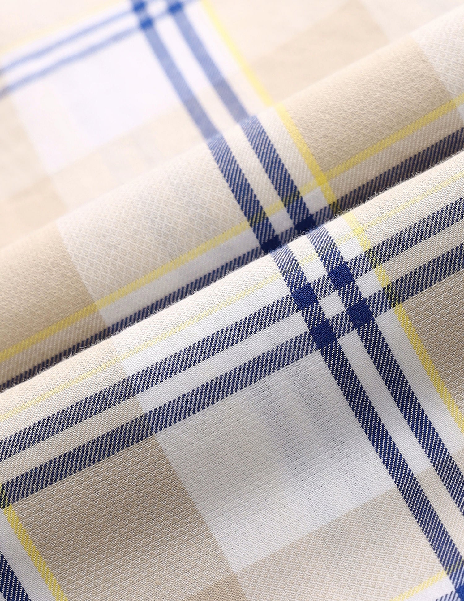 Tartan Check Dobby Cotton Shirt Beige - U.S. Polo Assn. India | Large