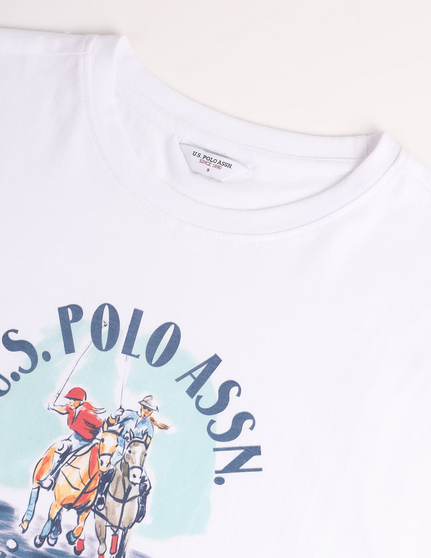 Pure Cotton Boyfriend T-Shirt White - U.S. POLO ASSN. | Large