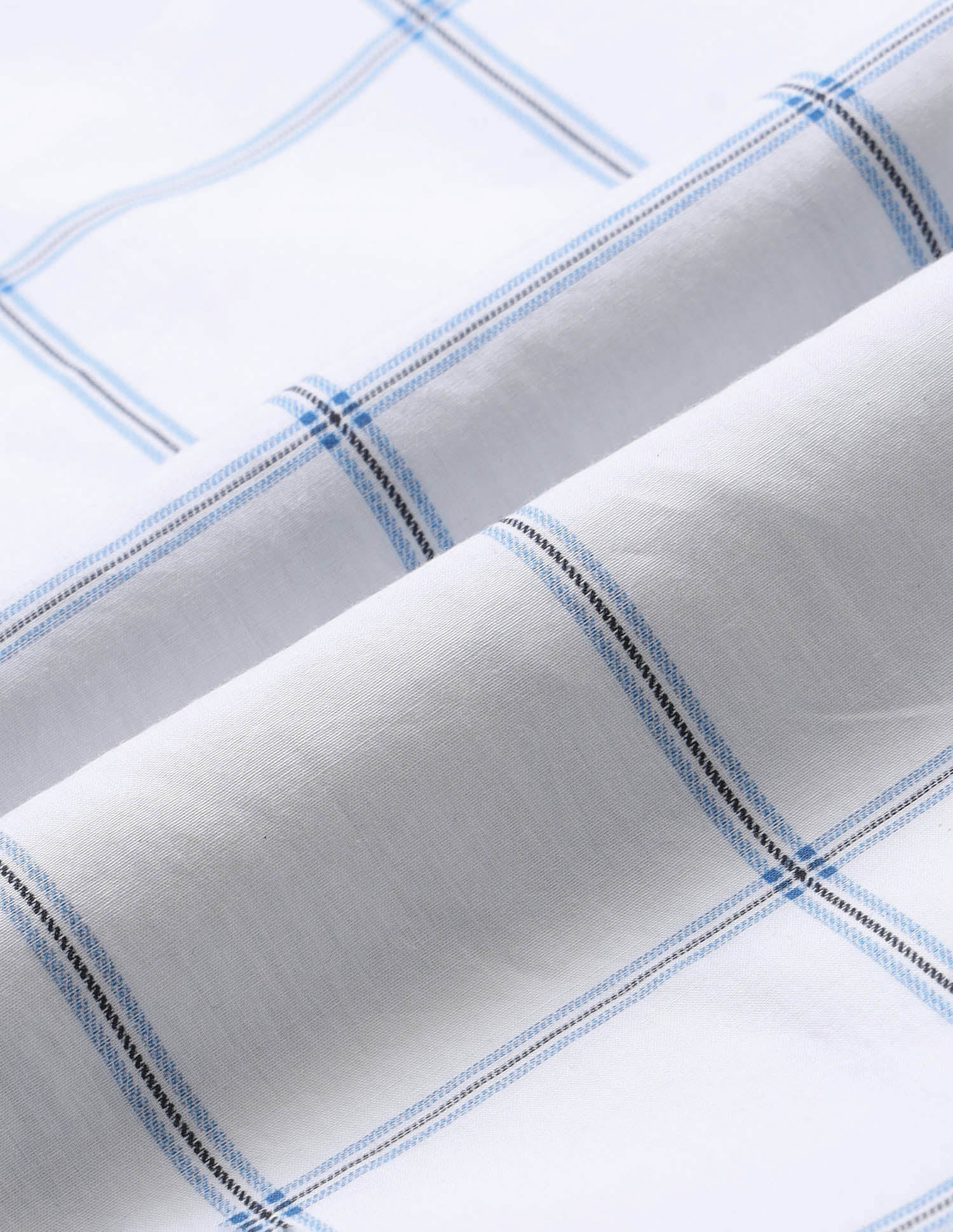 Tailored Fit Windowpane Checked Shirt White - U.S. Polo Assn. India | Large