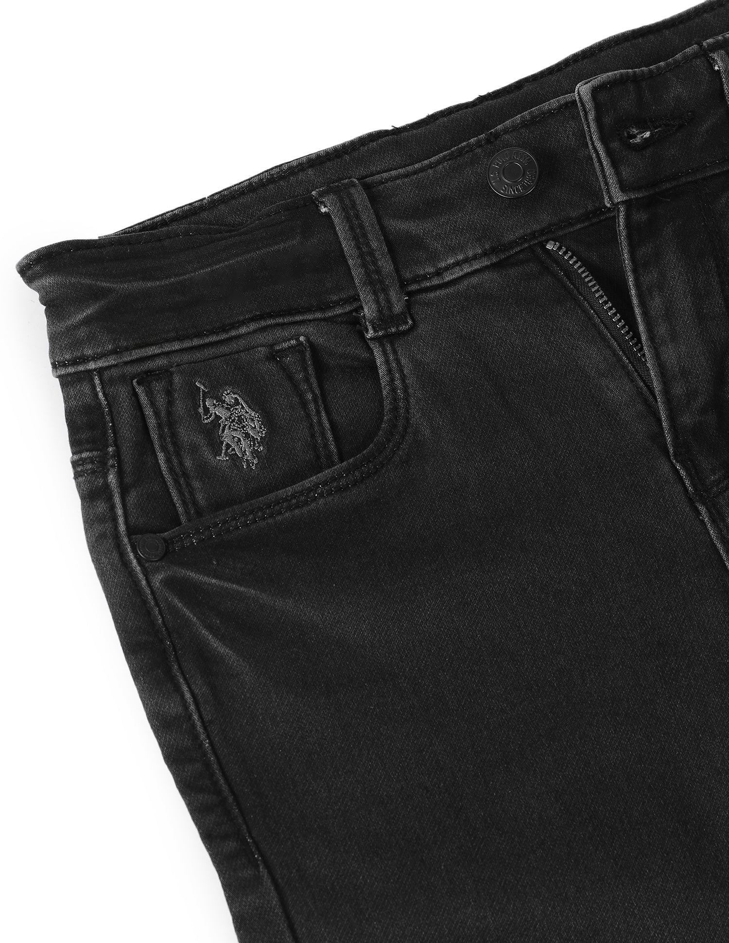 Boys Slim Fit Black Jeans Black - U.S. POLO ASSN. | Large