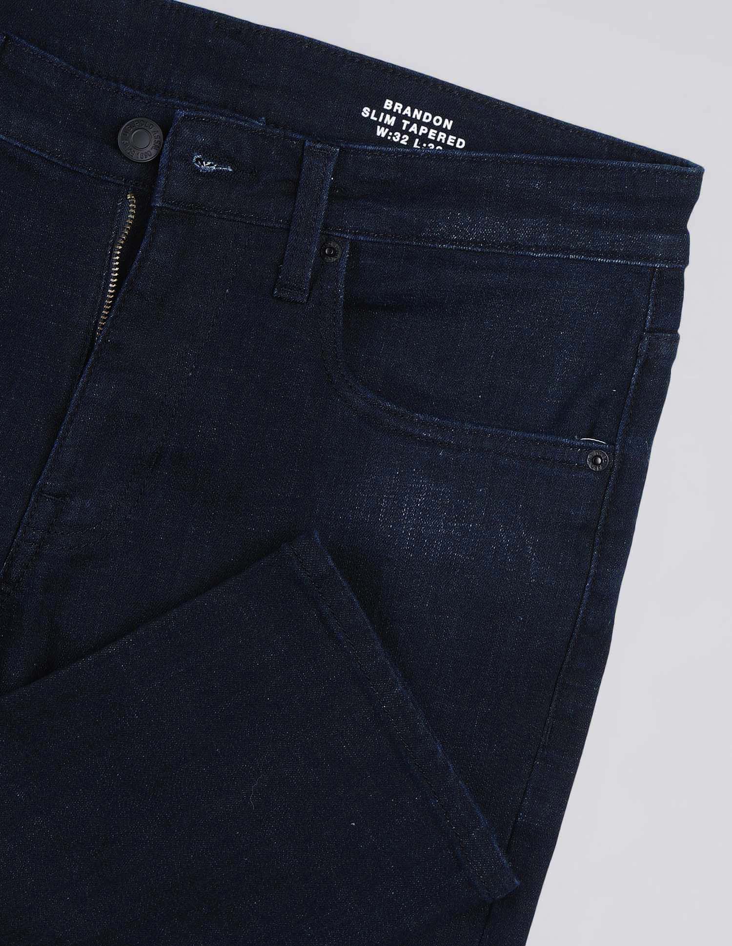 Brandon Slim Tapered Fit Blue Jeans Dark Blue - U.S. POLO ASSN. | Large