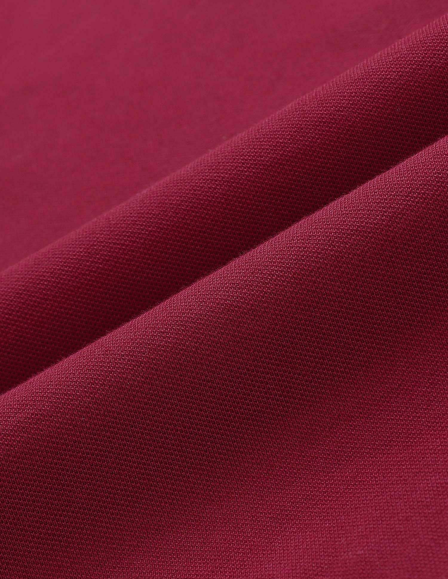 Polo Collar Cotton Tshirt With Full Sleeves Dk. Red - U.S. POLO ASSN. | Large