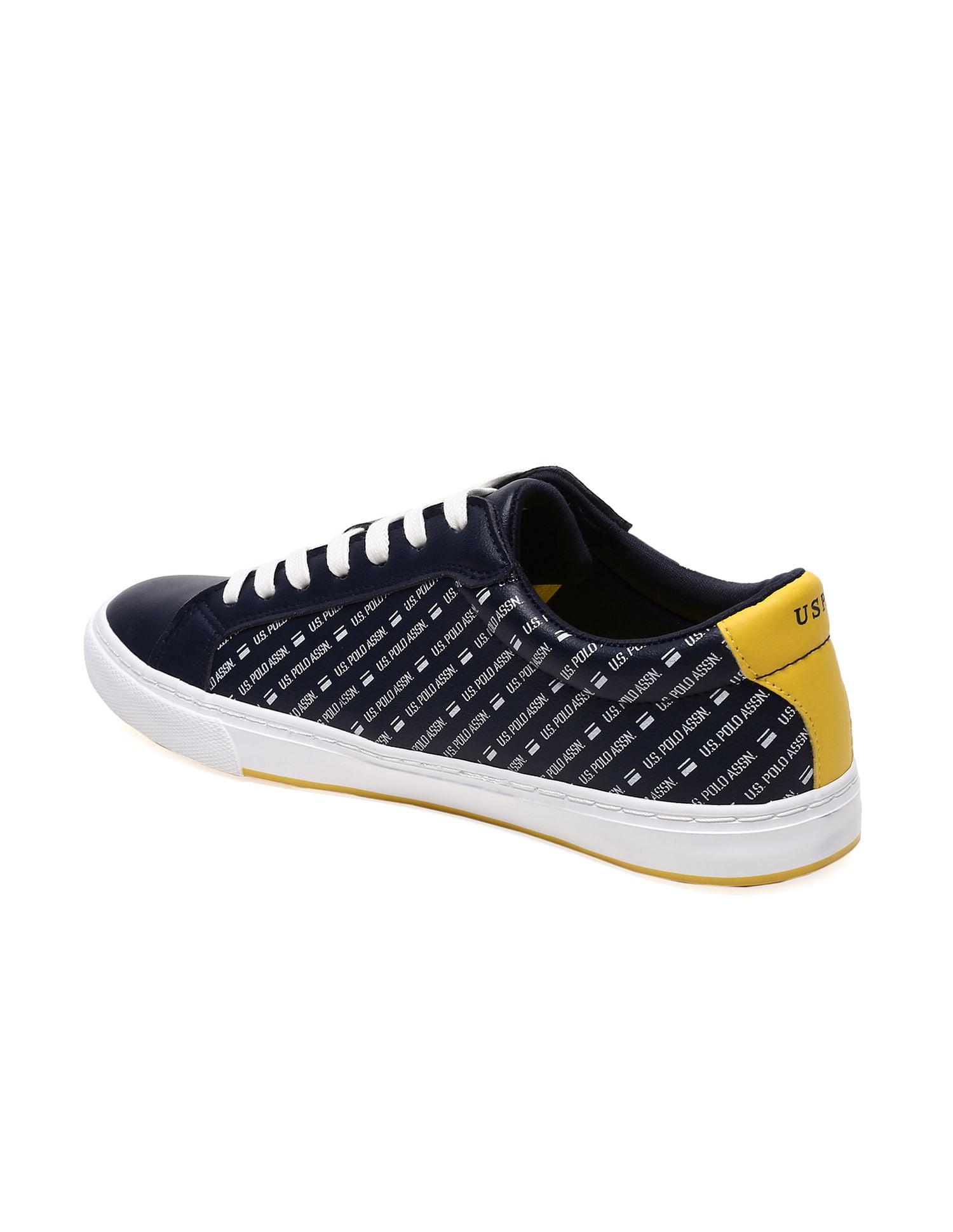 Brand Print Contrast Sole Wylde Sneakers Navy - U.S. Polo Assn. India | Large