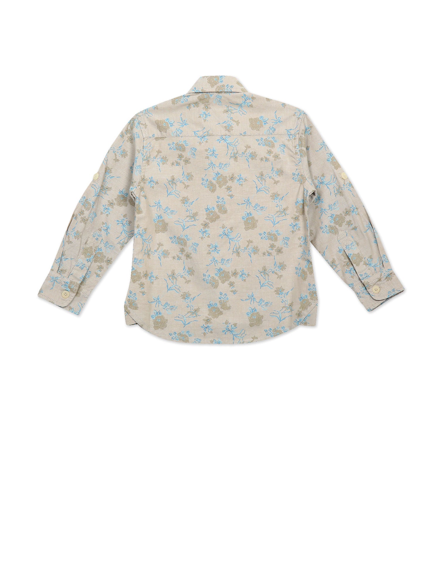 Spread Collar Printed Shirt Beige - U.S. Polo Assn. India | Large