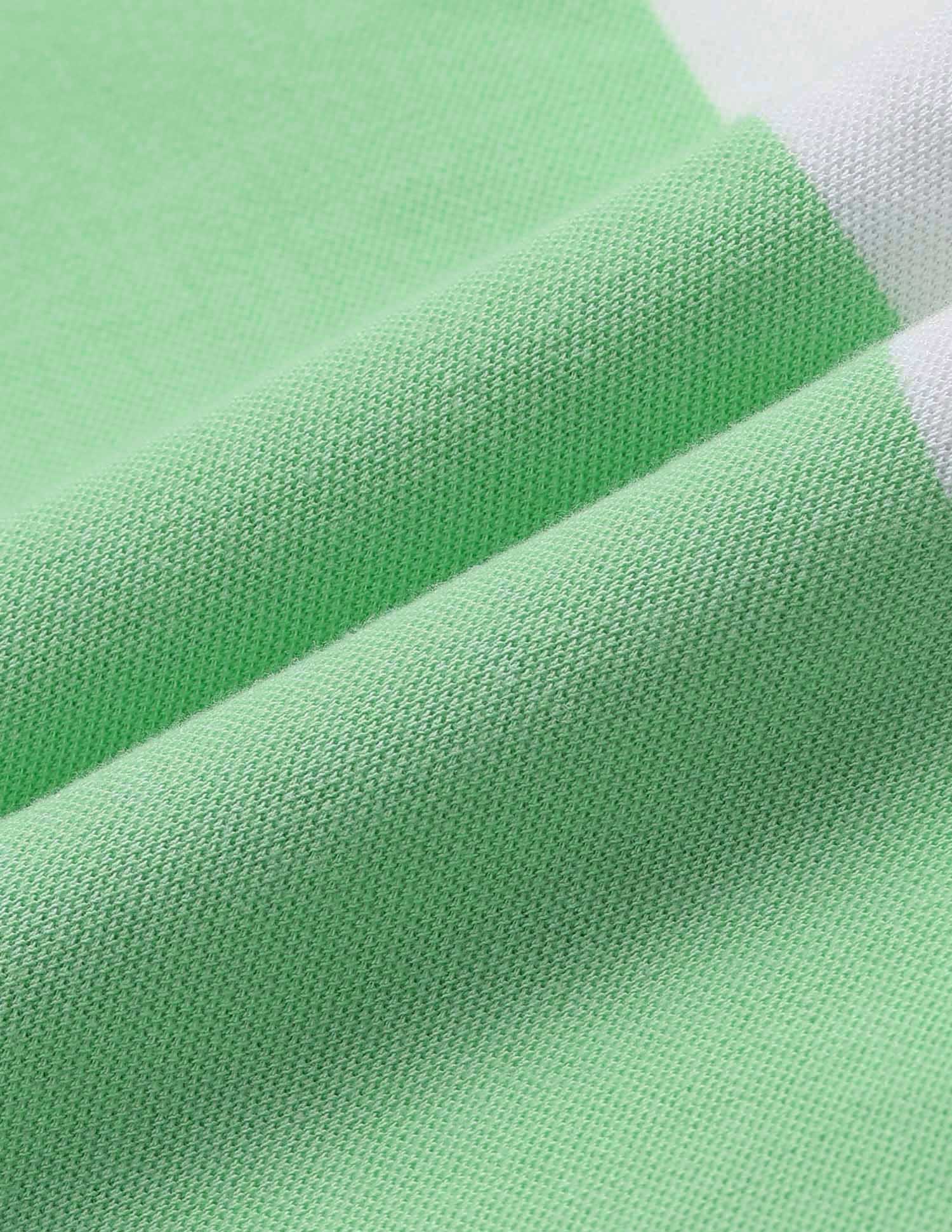 Vertical Striped Summer Splash Polo Shirt Green - U.S. Polo Assn. India | Large