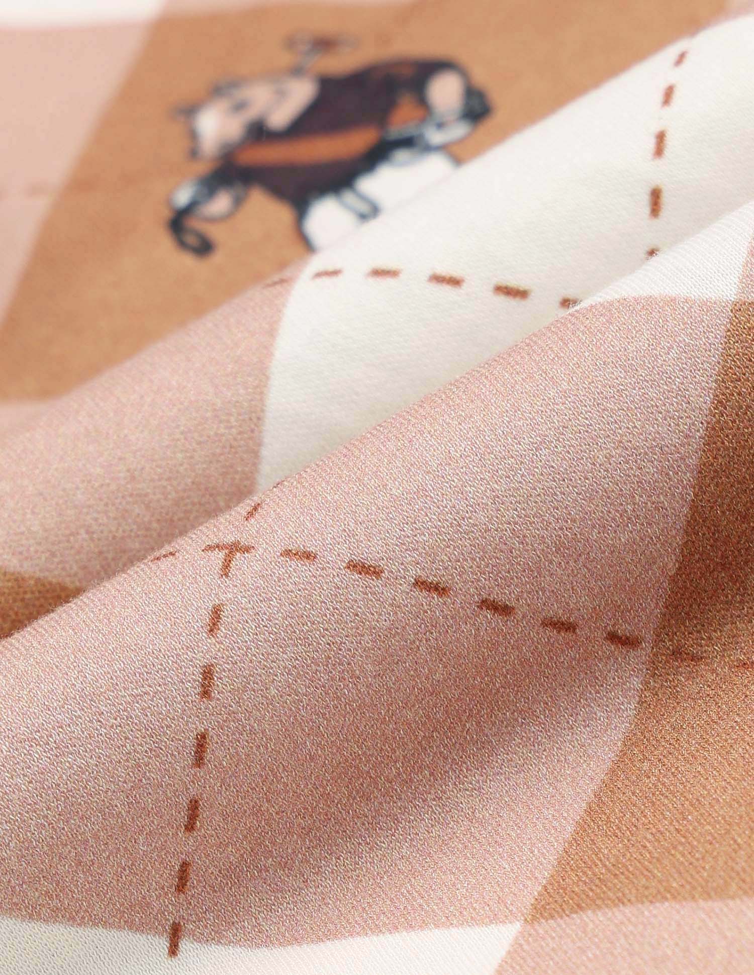 Boys Graphic Checked Regular Fit Polo Shirt Beige - U.S. POLO ASSN. | Large