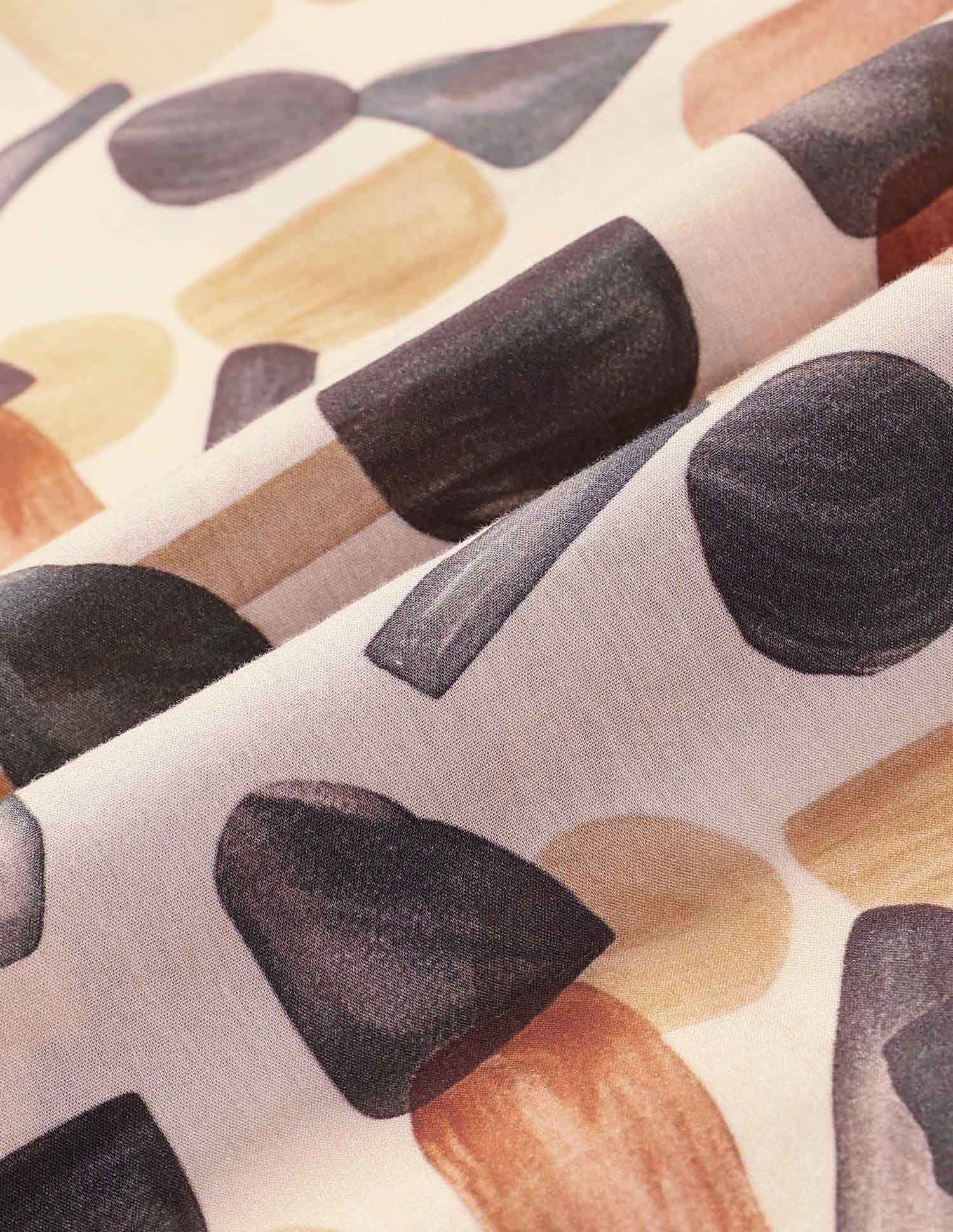 Abstract Printed Slim Fit Shirt Ivory - U.S. POLO ASSN. | Large