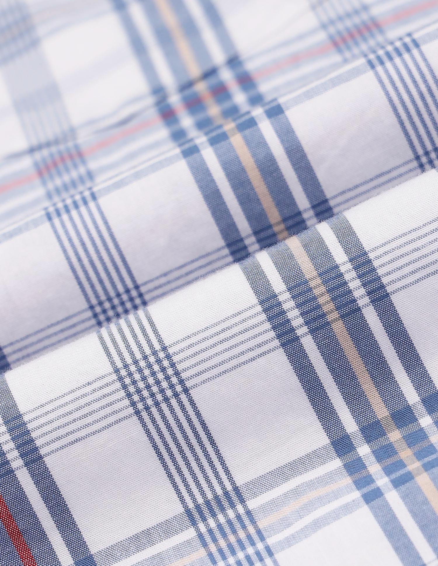 Plaid Checked Poplin Shirt White - U.S. Polo Assn. India | Large