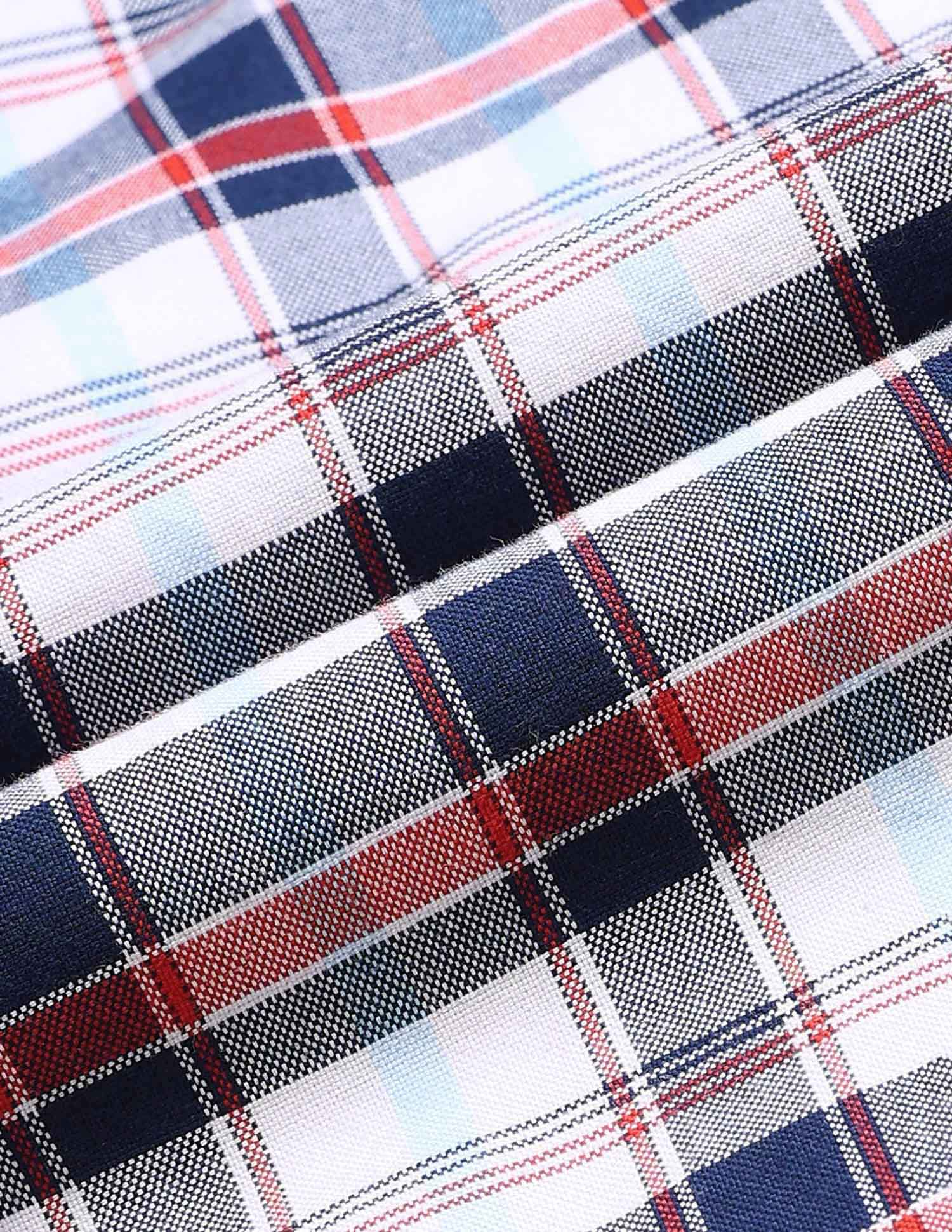 Boys Gingham Checked Regular Fit Shirt Light Blue - U.S. POLO ASSN. | Large