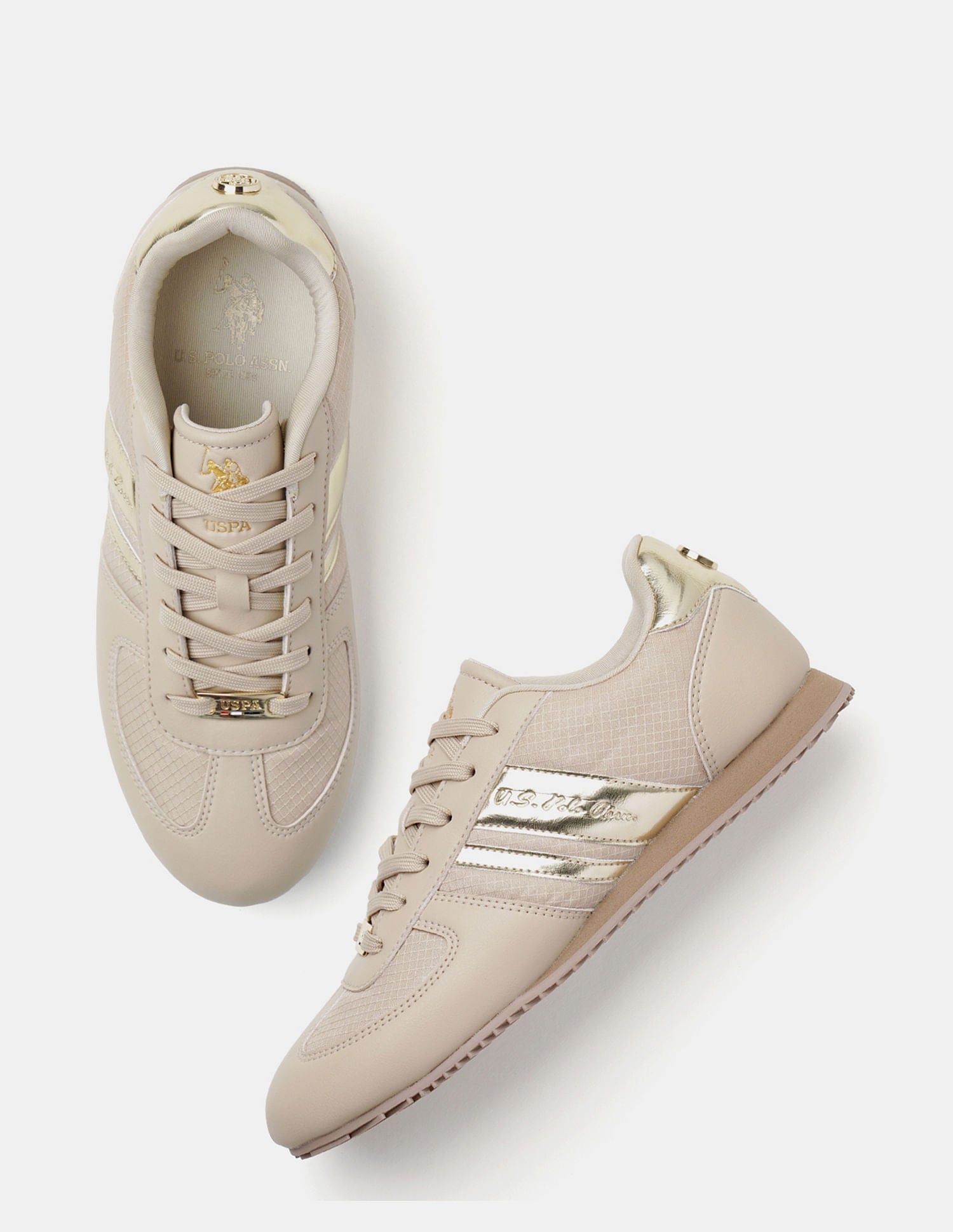 Women Round Toe Nemsy 2.0 Sneakers Beige - U.S. Polo Assn. India | Large