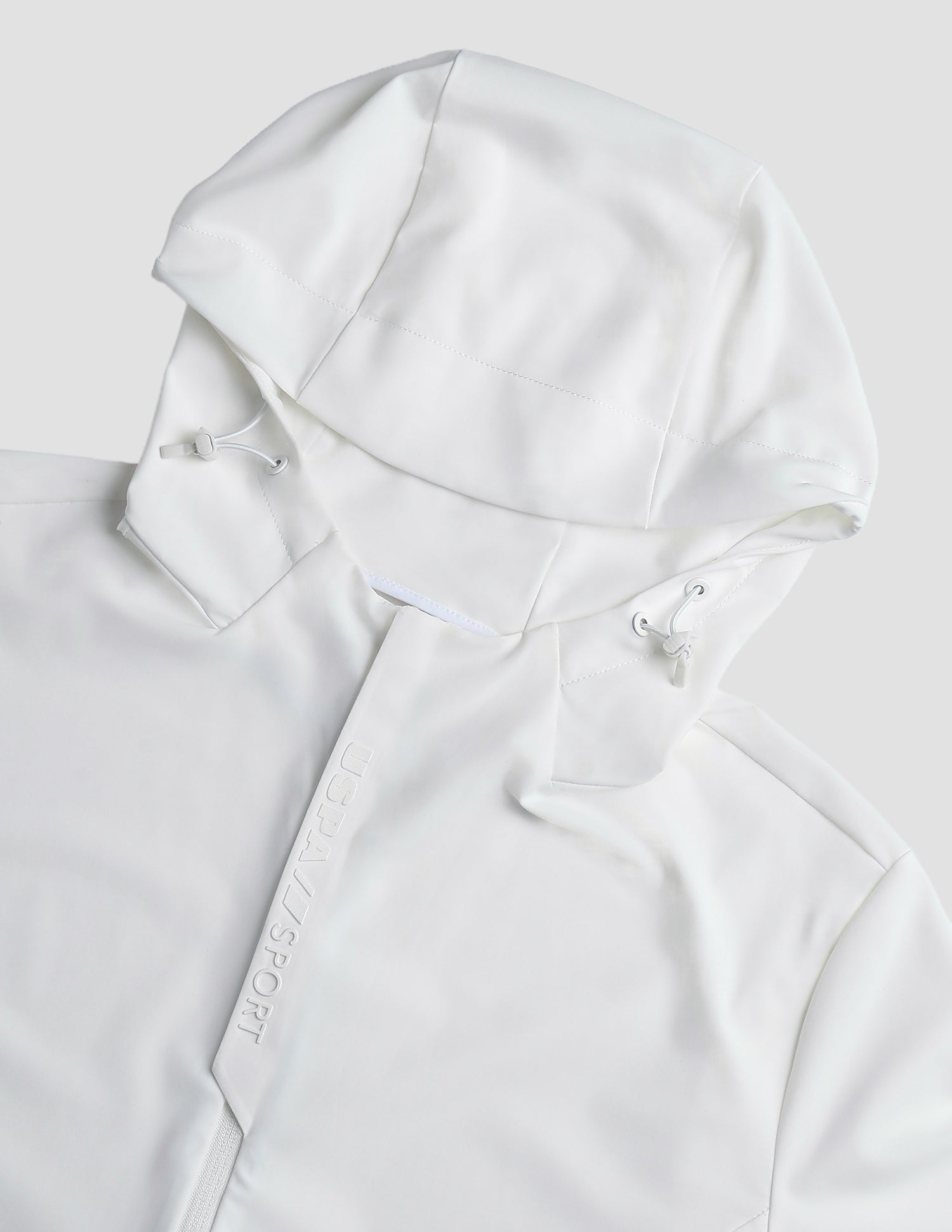 Slim Fit Active Zipper Jacket Off White - U.S. Polo Assn. India | Large