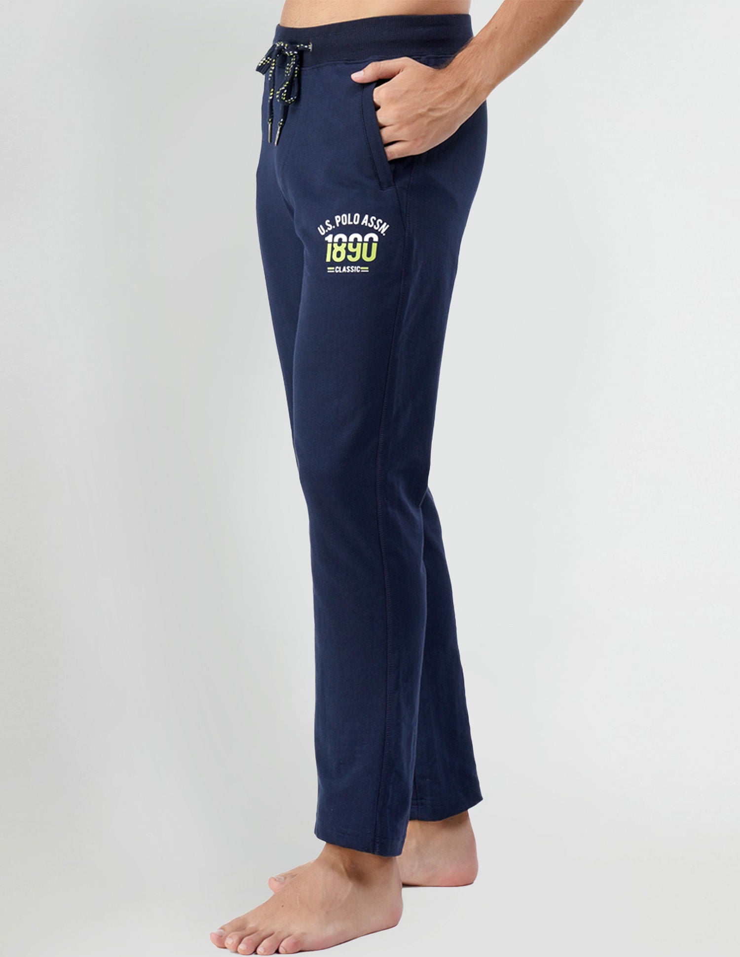 Comfort Fit Mid Rise I606 Lounge Track Pants - Pack Of 1 Navy - U.S. POLO ASSN. | Large