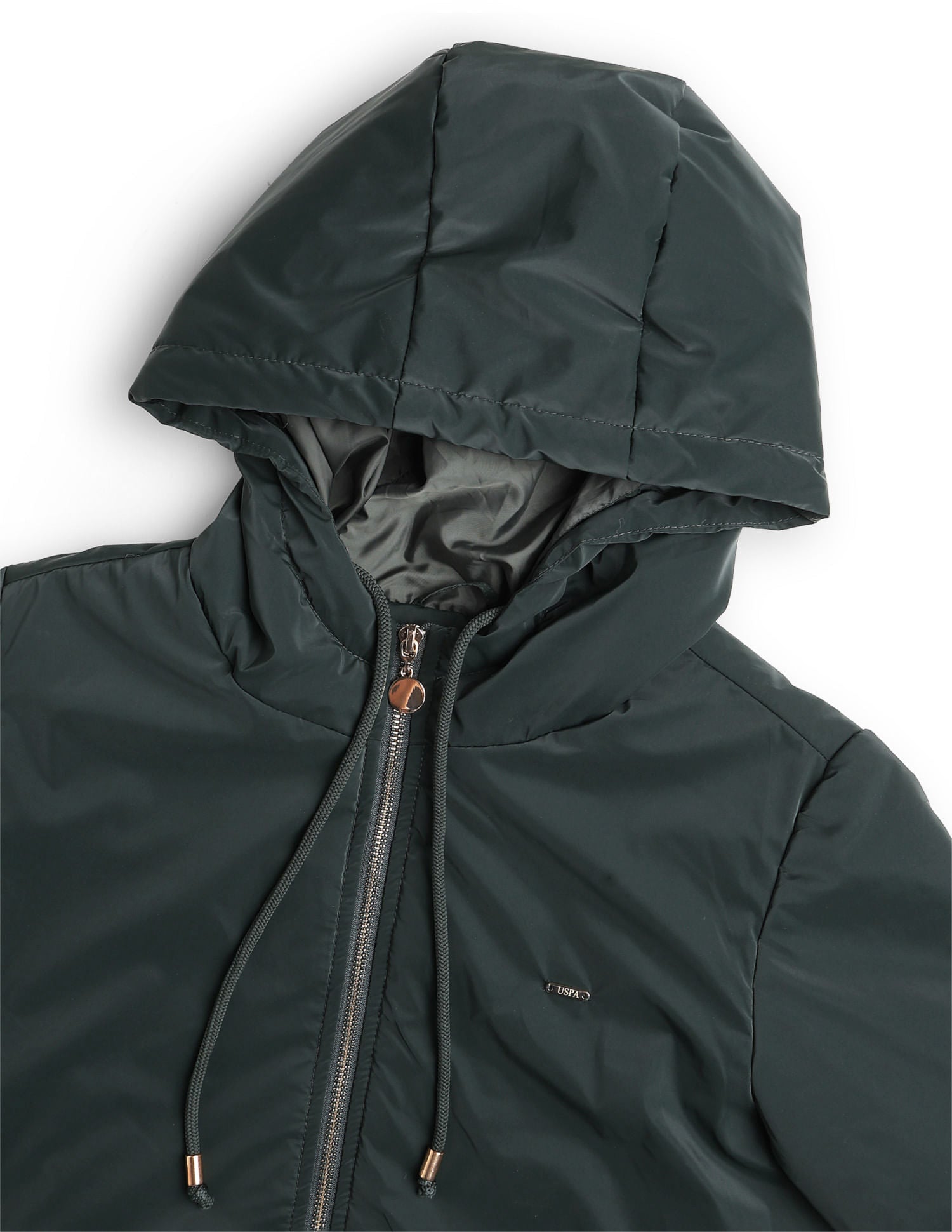 Solid Regular Fit Hooded Jacket Green - U.S. POLO ASSN. | Large