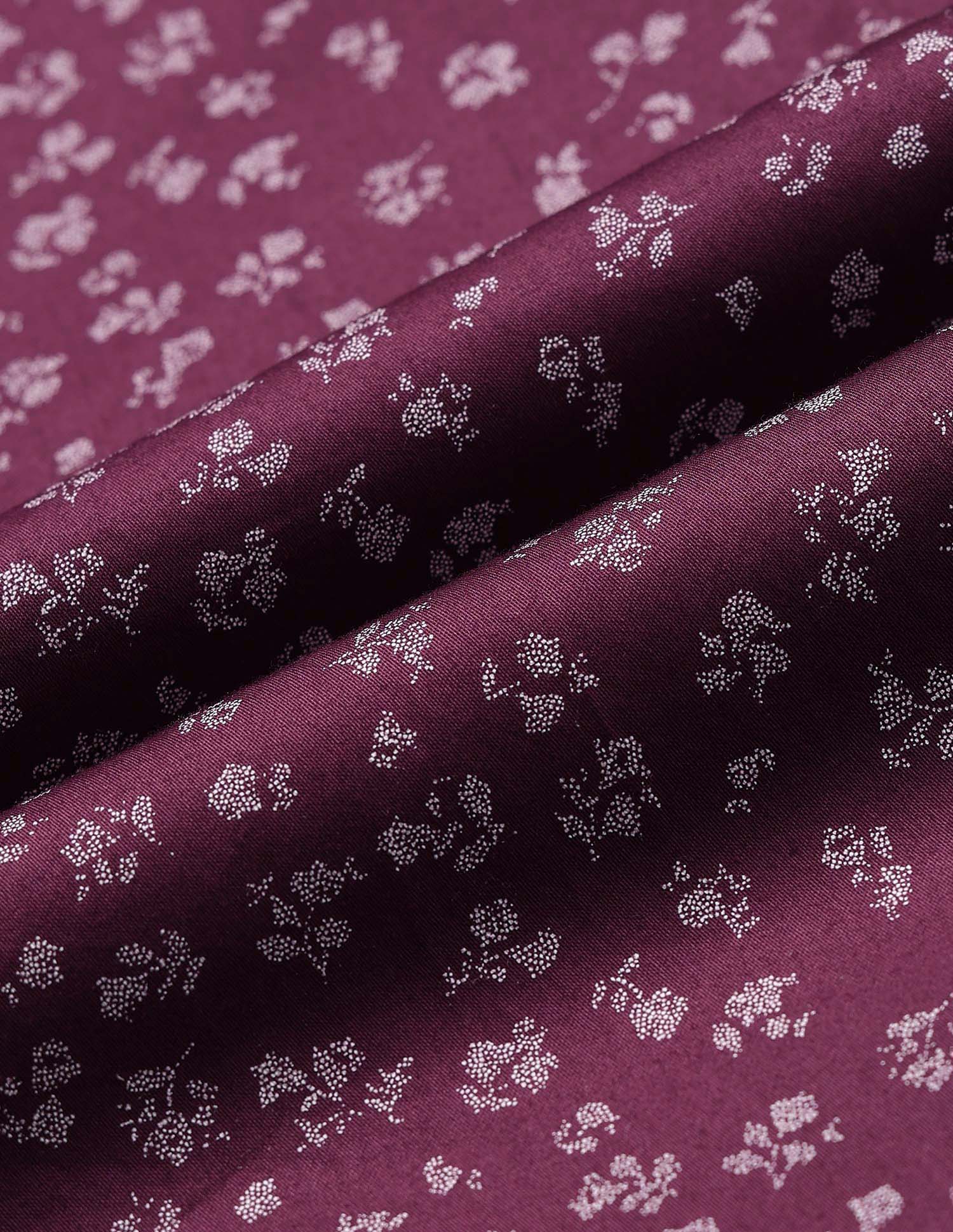 Floral Printed Pure Cotton Shirt Maroon - U.S. POLO ASSN. | Large