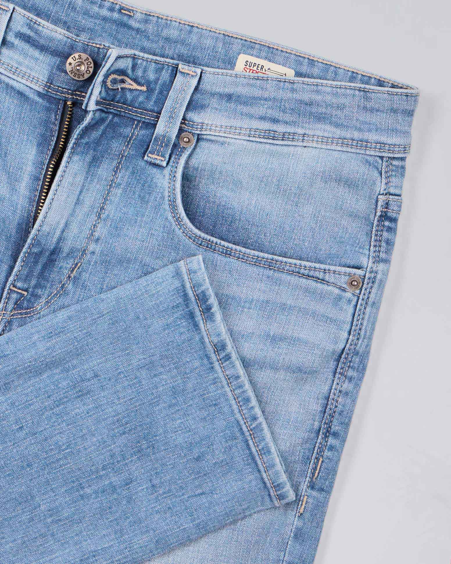 Regallo Skinny Fit Super Stretch Jeans Light Blue - U.S. POLO ASSN. | Large