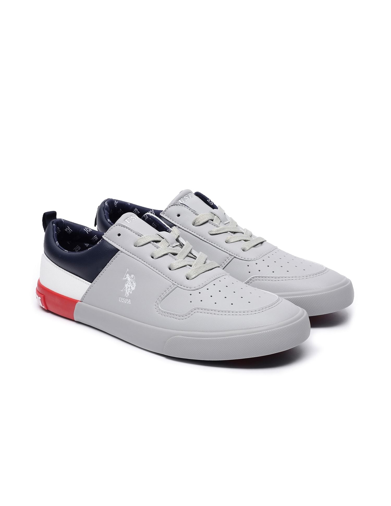 Panelled Colour Block Clanal Sneakers Grey - U.S. POLO ASSN. | Large