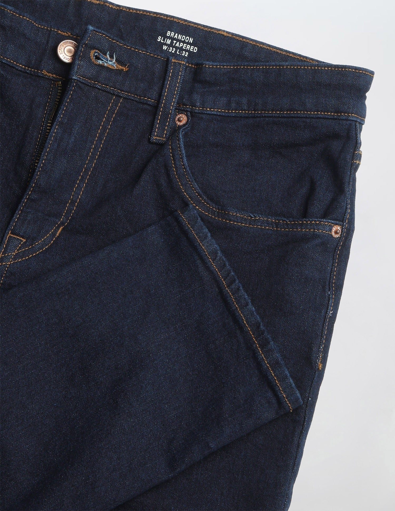 Brandon Slim-Tapered Fit Blue Jeans Dark Indigo - U.S. Polo Assn. India | Large