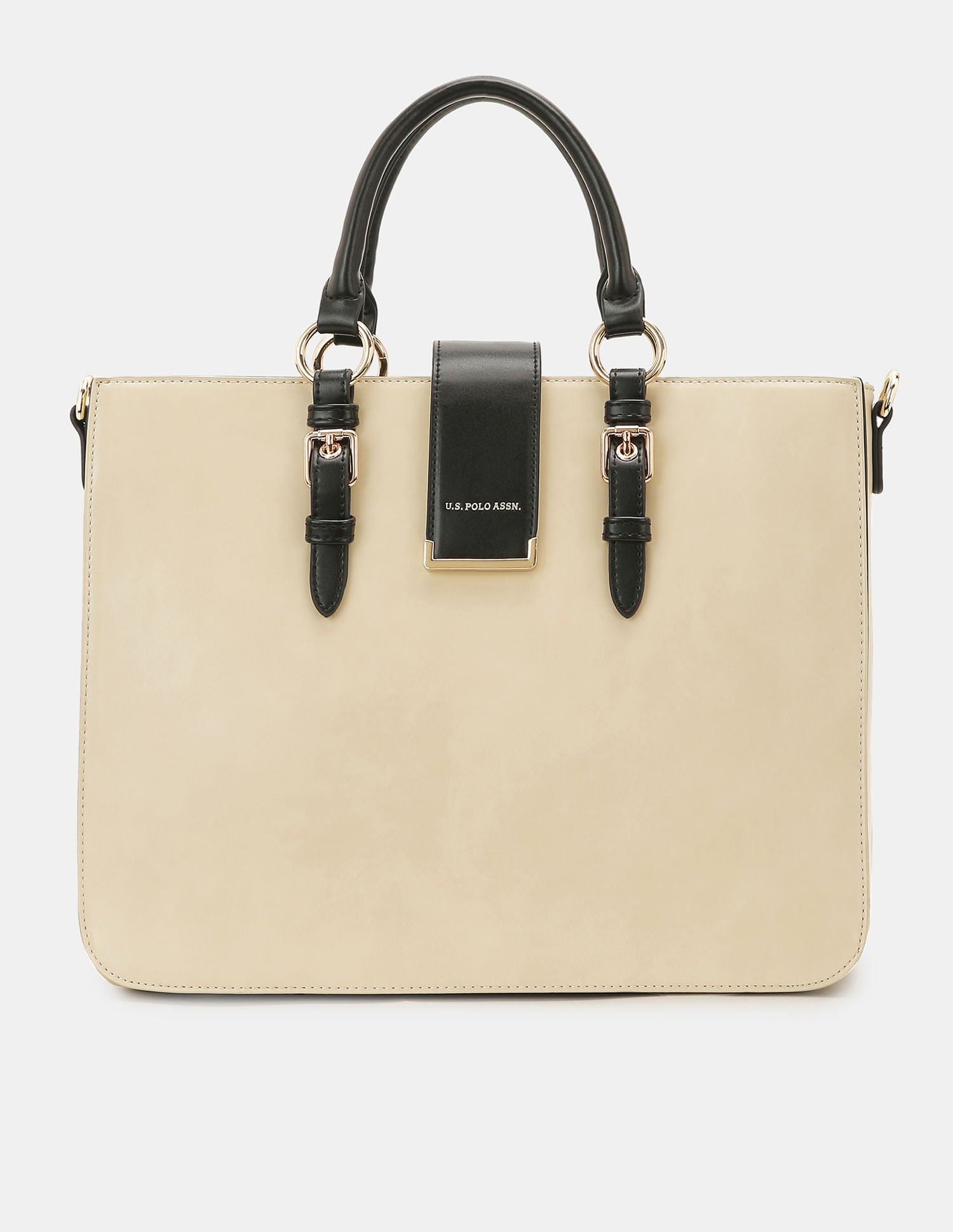 Women Bianca Tote Bag with Versatile Laptop Pocket Beige - U.S. POLO ASSN. | Large