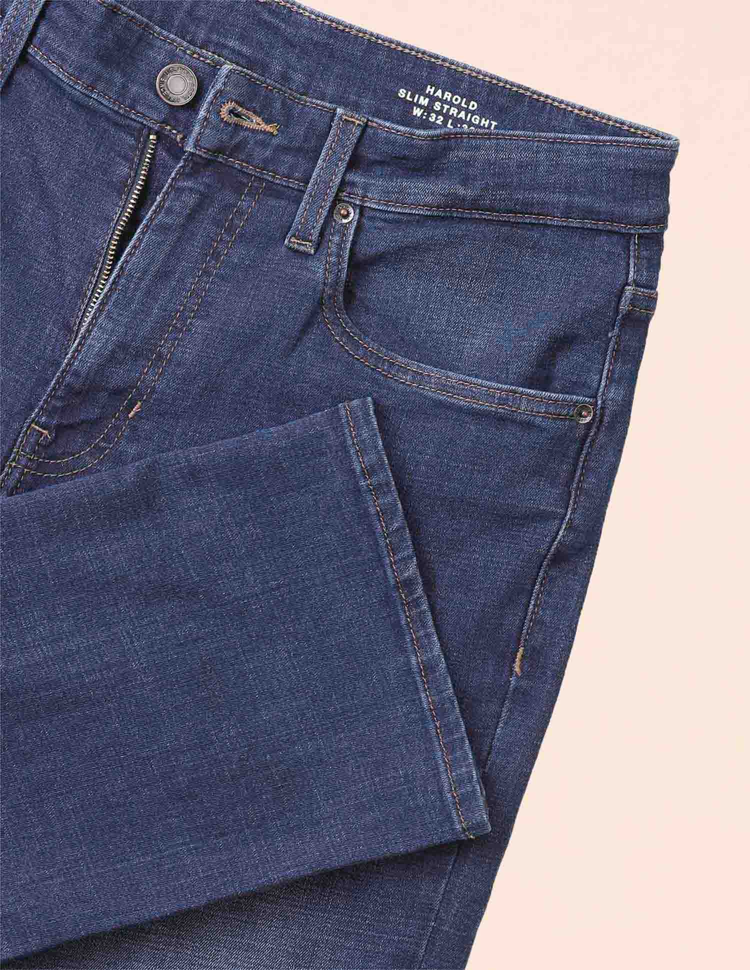 Harold Slim Straight Fit Blue Jeans Blue - U.S. POLO ASSN. | Large