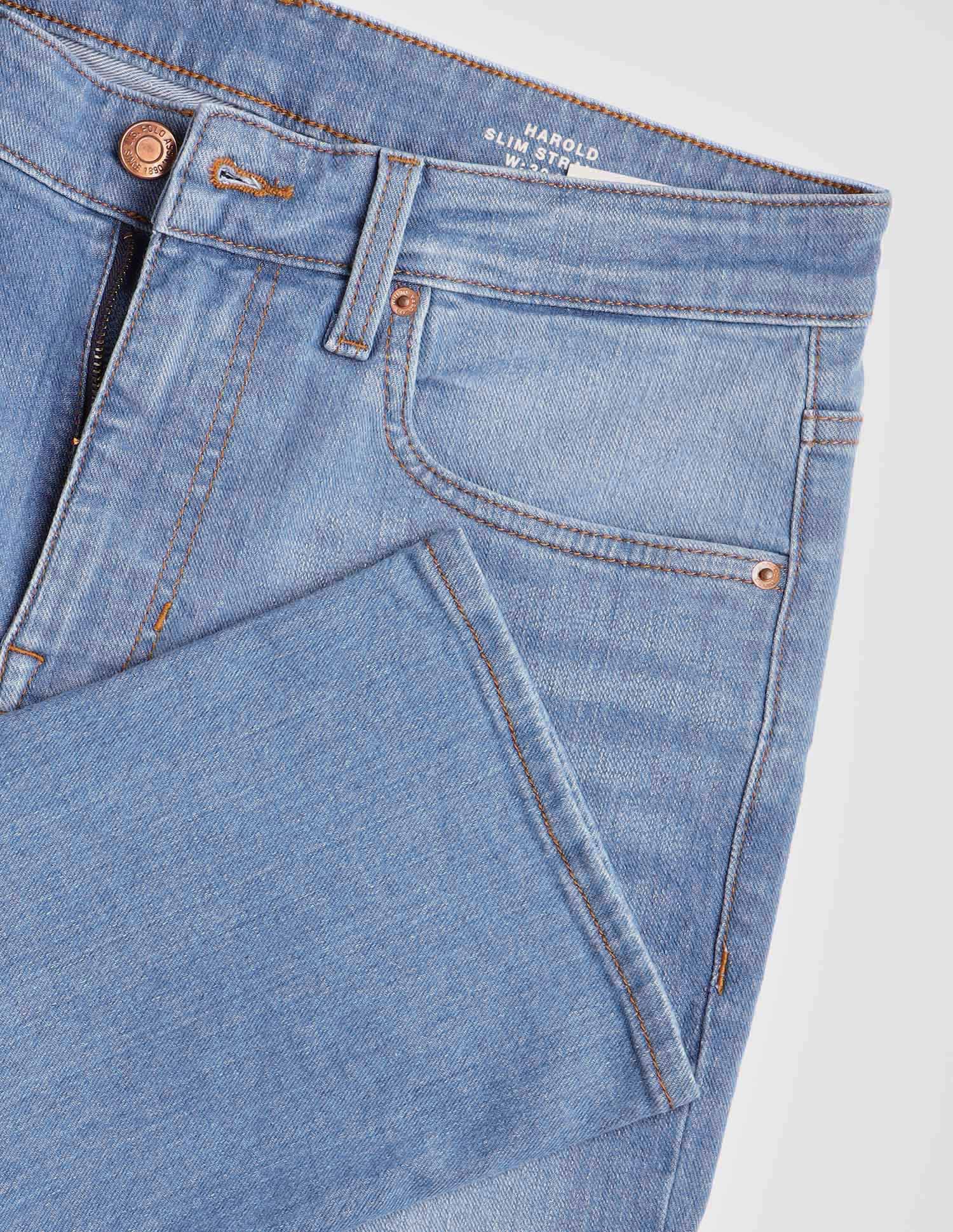 Harold Slim Straight Fit Blue Jeans Light Blue - U.S. POLO ASSN. | Large