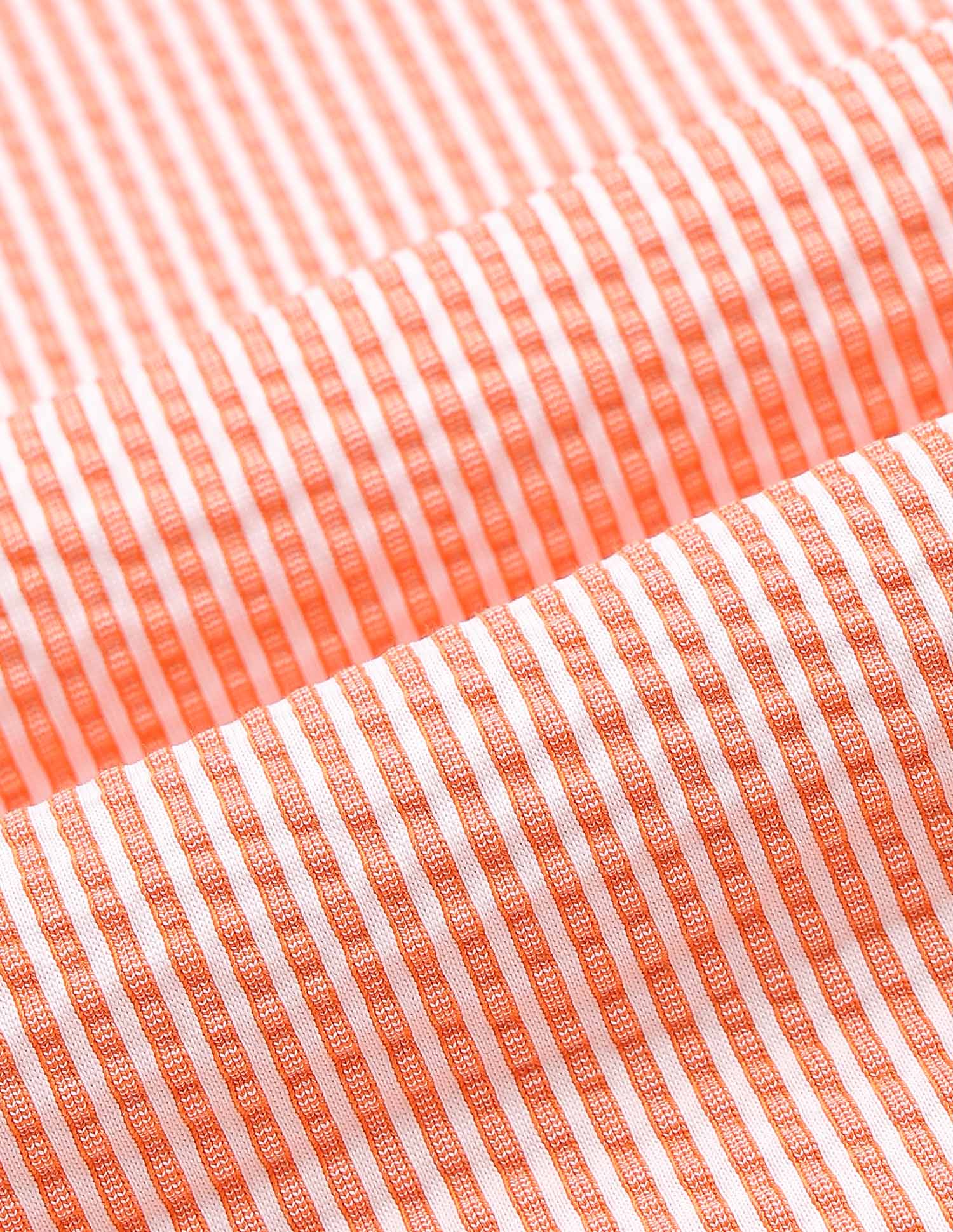 Boys Vertical Striped Regular Fit T-Shirt Orange - U.S. Polo Assn. India | Large