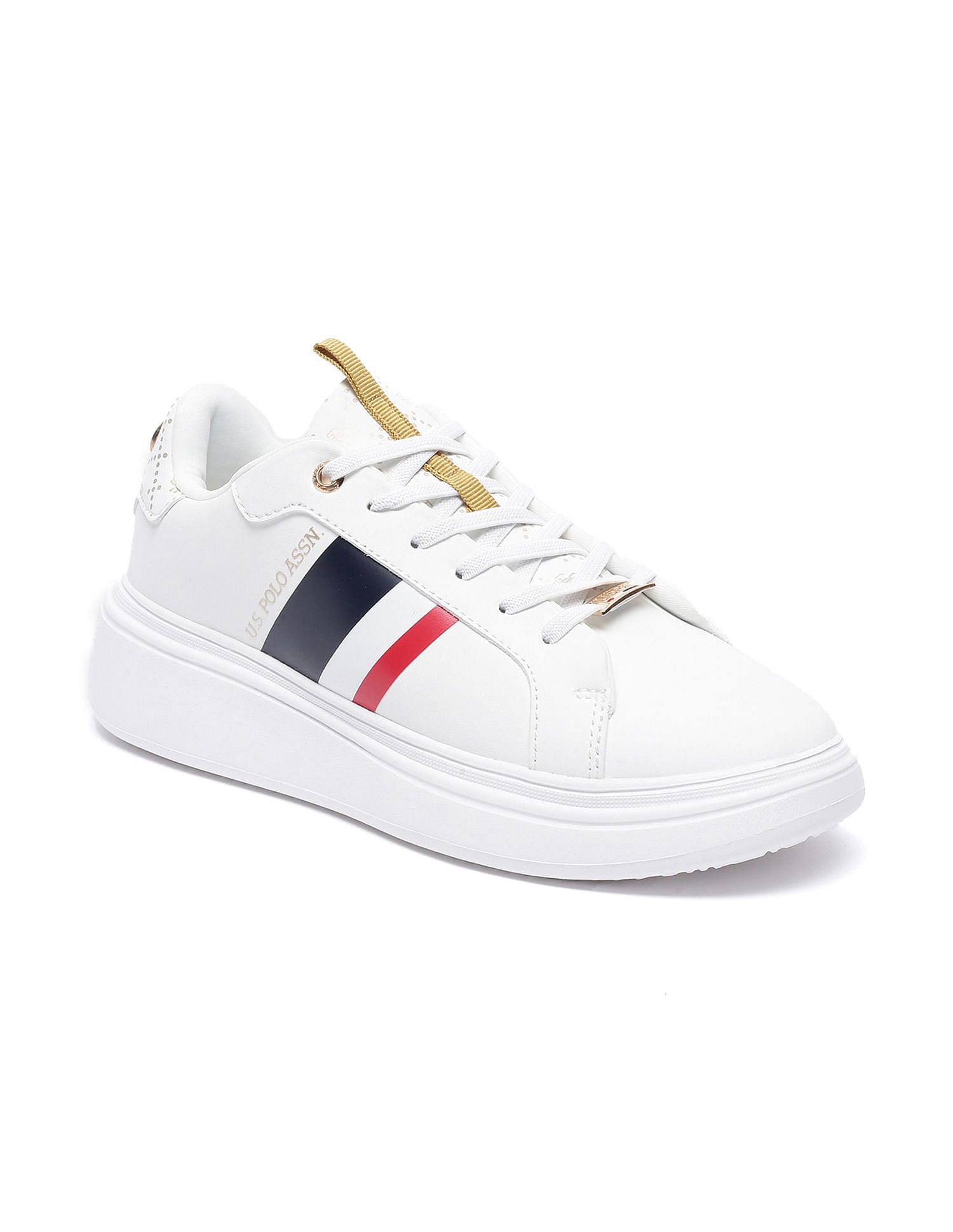 Women Striped Clara 3.0 Sneakers Off White - U.S. POLO ASSN. | Large