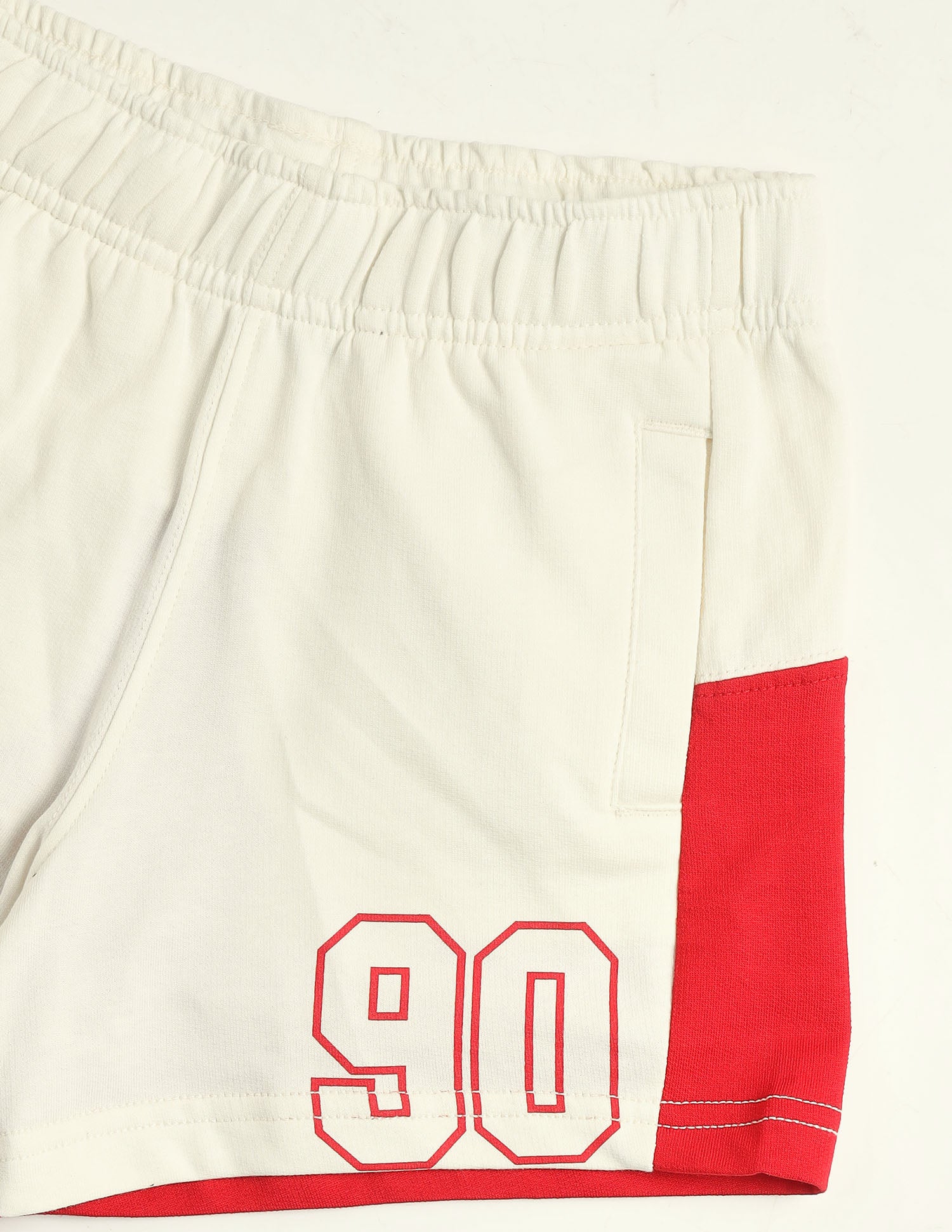 Colour Blocked Mid Rise Shorts Red - U.S. Polo Assn. India | Large