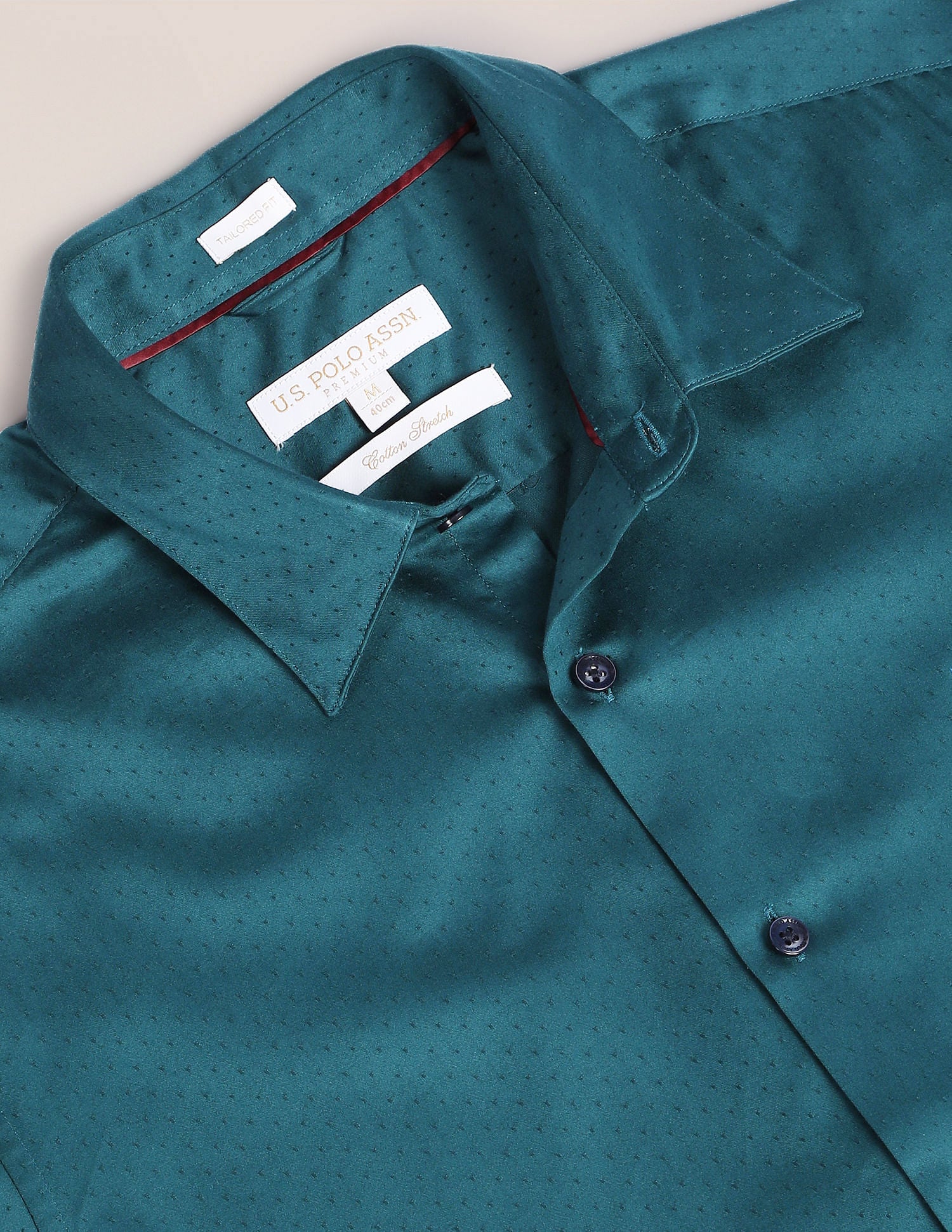 Self Design Premium Shirt Teal - U.S. Polo Assn. India | Large