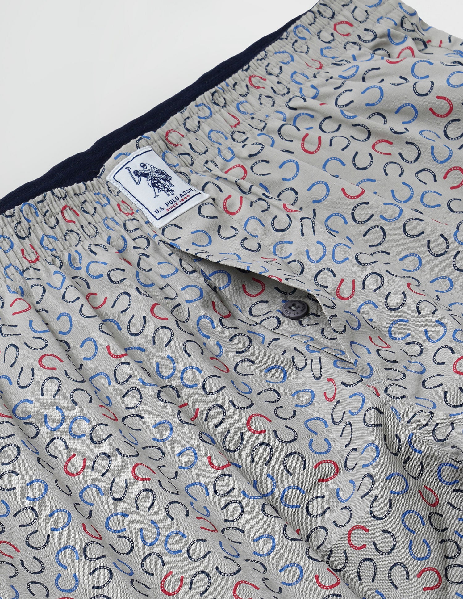 Graphic Print Cotton I657 Boxers - Pack Of 1 Grey - U.S. POLO ASSN. | Large