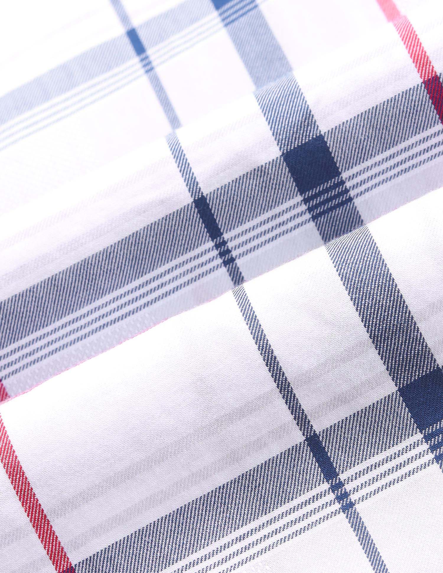 Grid Tattersall Checked Tailored Fit Shirt Blue - U.S. Polo Assn. India | Large