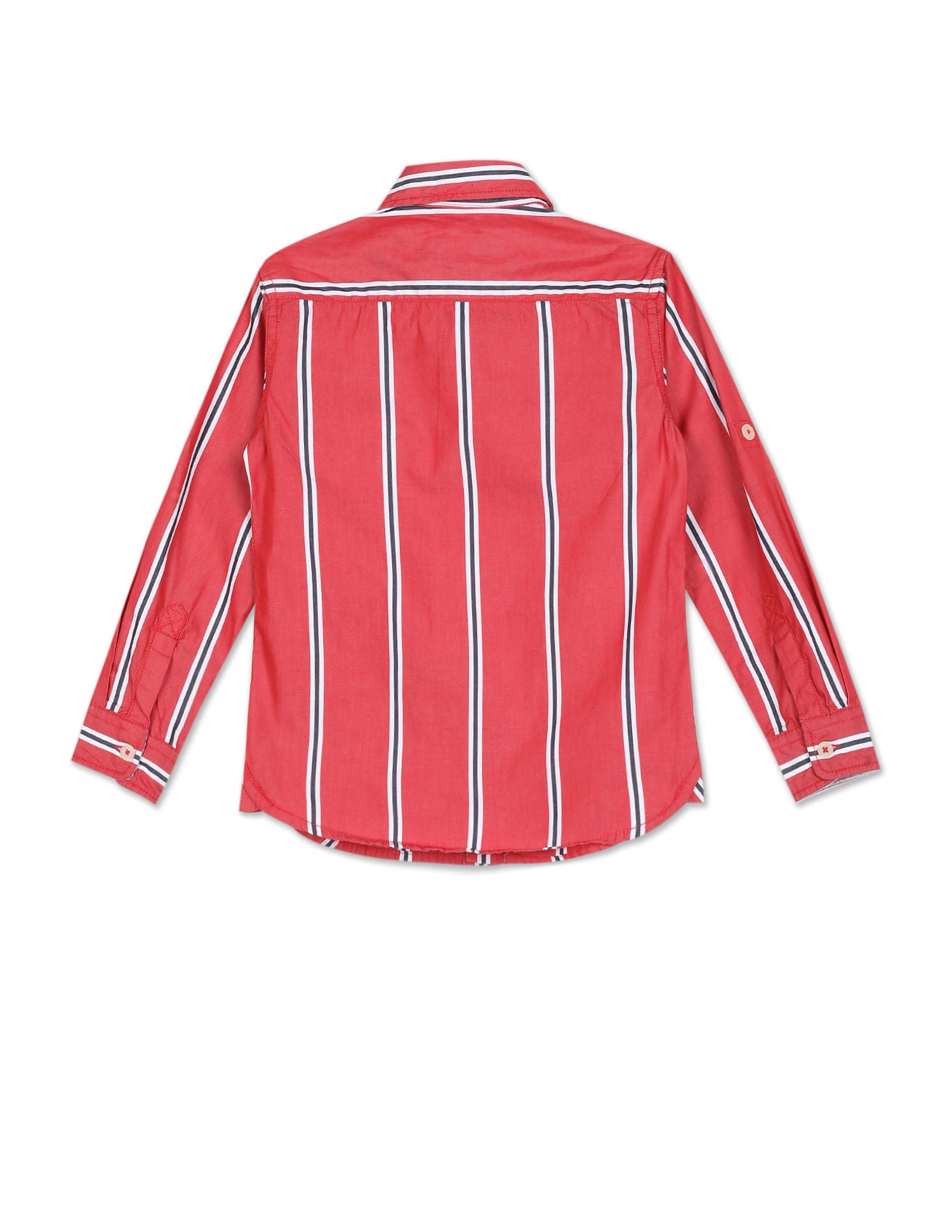 Spread Collar Striped Shirt Red - U.S. Polo Assn. India | Large