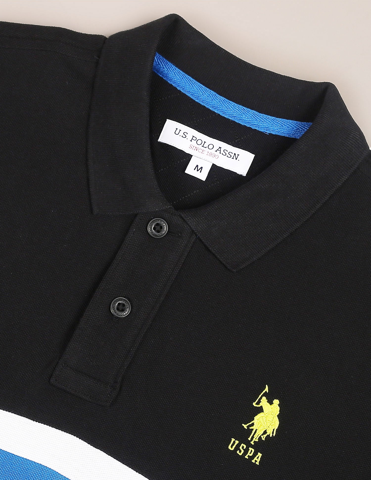 Brand Embroidered Slim Fit Polo Shirt Black - U.S. POLO ASSN. | Large