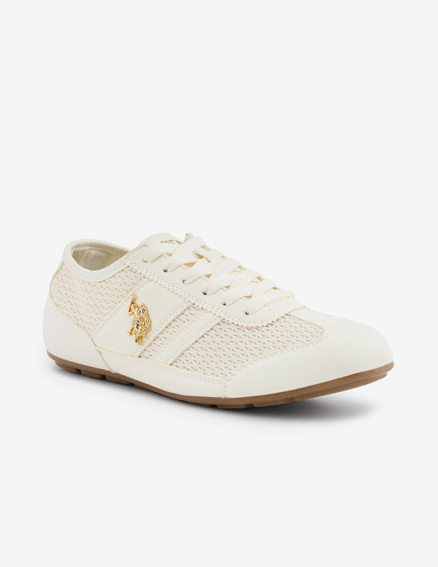 Textured Liorane Suede Sneakers Off White - U.S. Polo Assn. India | Large