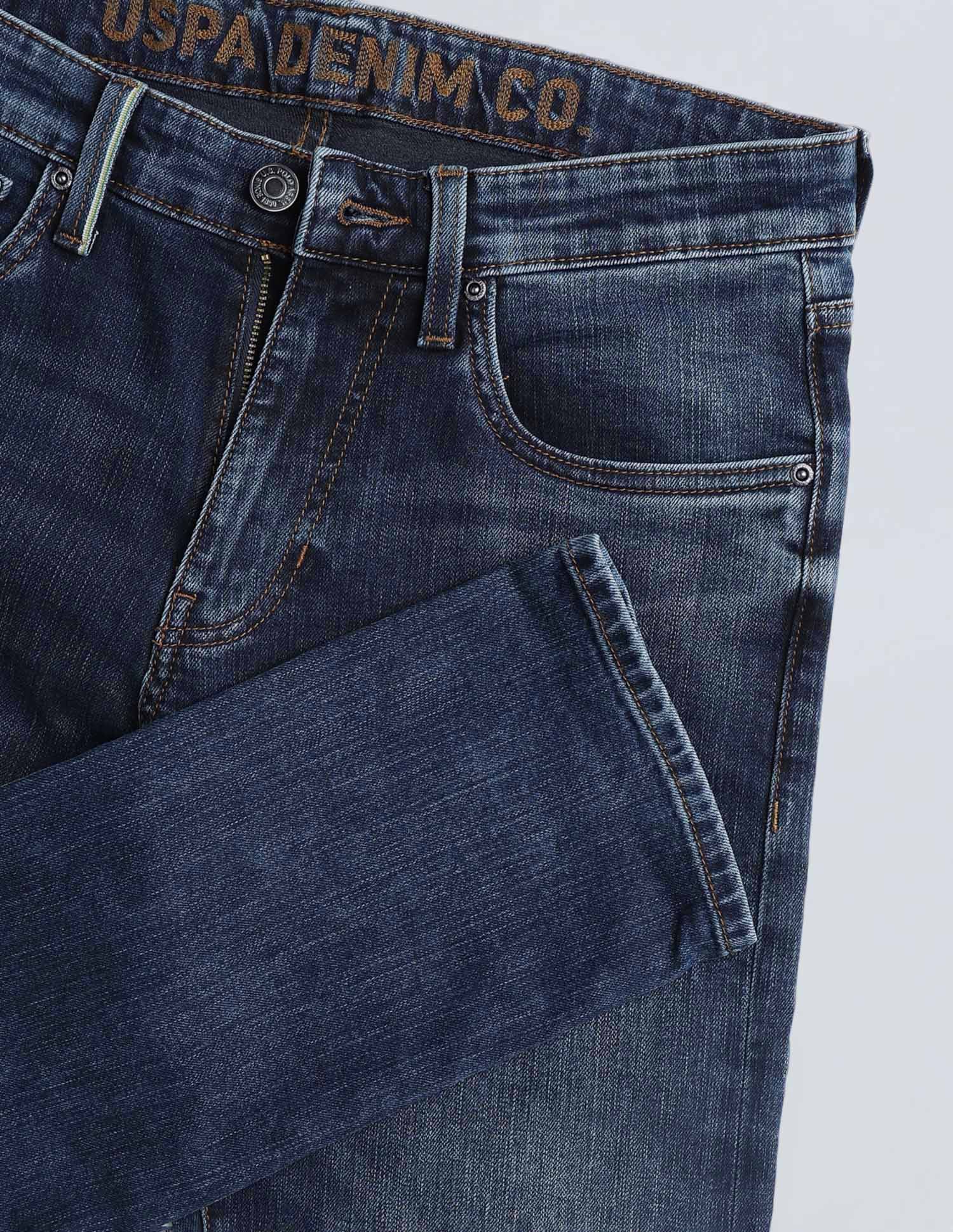 Brandon Slim-Tapered Fit Blue Jeans Dark Wash - U.S. POLO ASSN. | Large