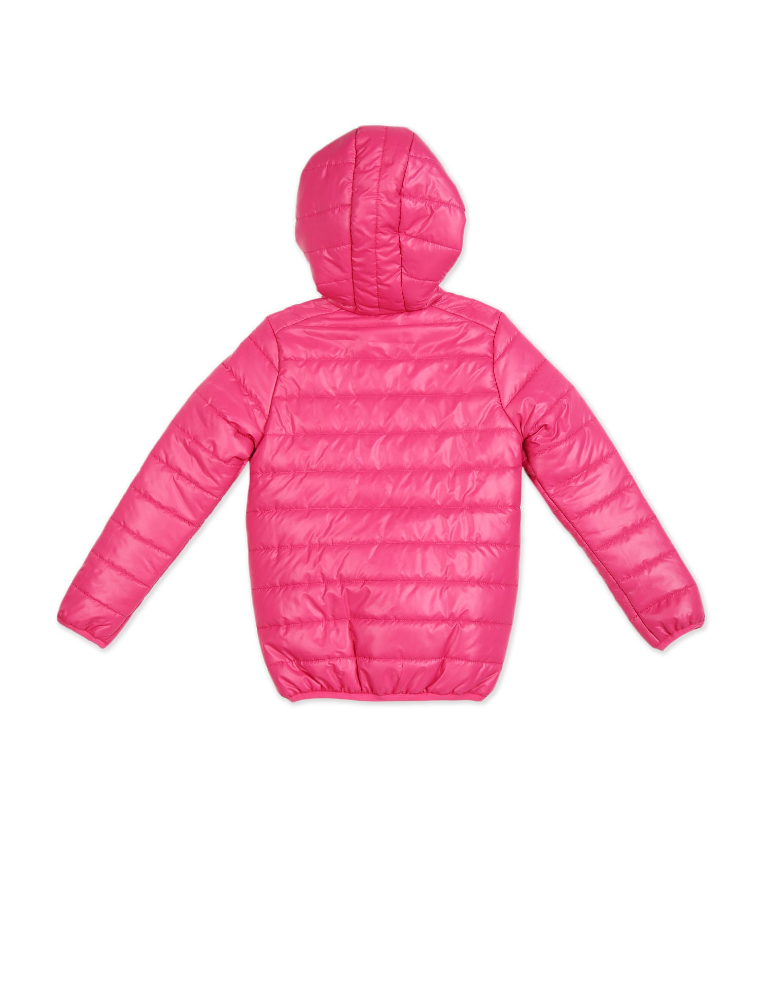 Girls Red Long Sleeve Hood Quilted Jacket Red - U.S. POLO ASSN. | Large