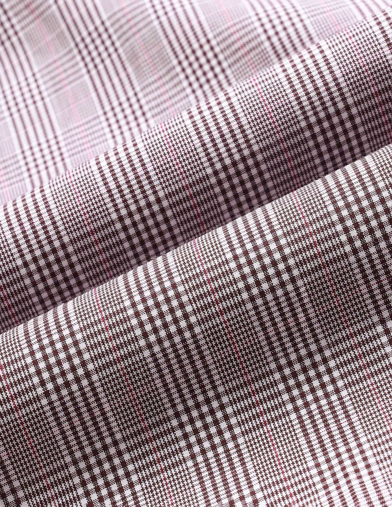 Glen Checked Tailored Fit Shirt Maroon - U.S. Polo Assn. India | Large