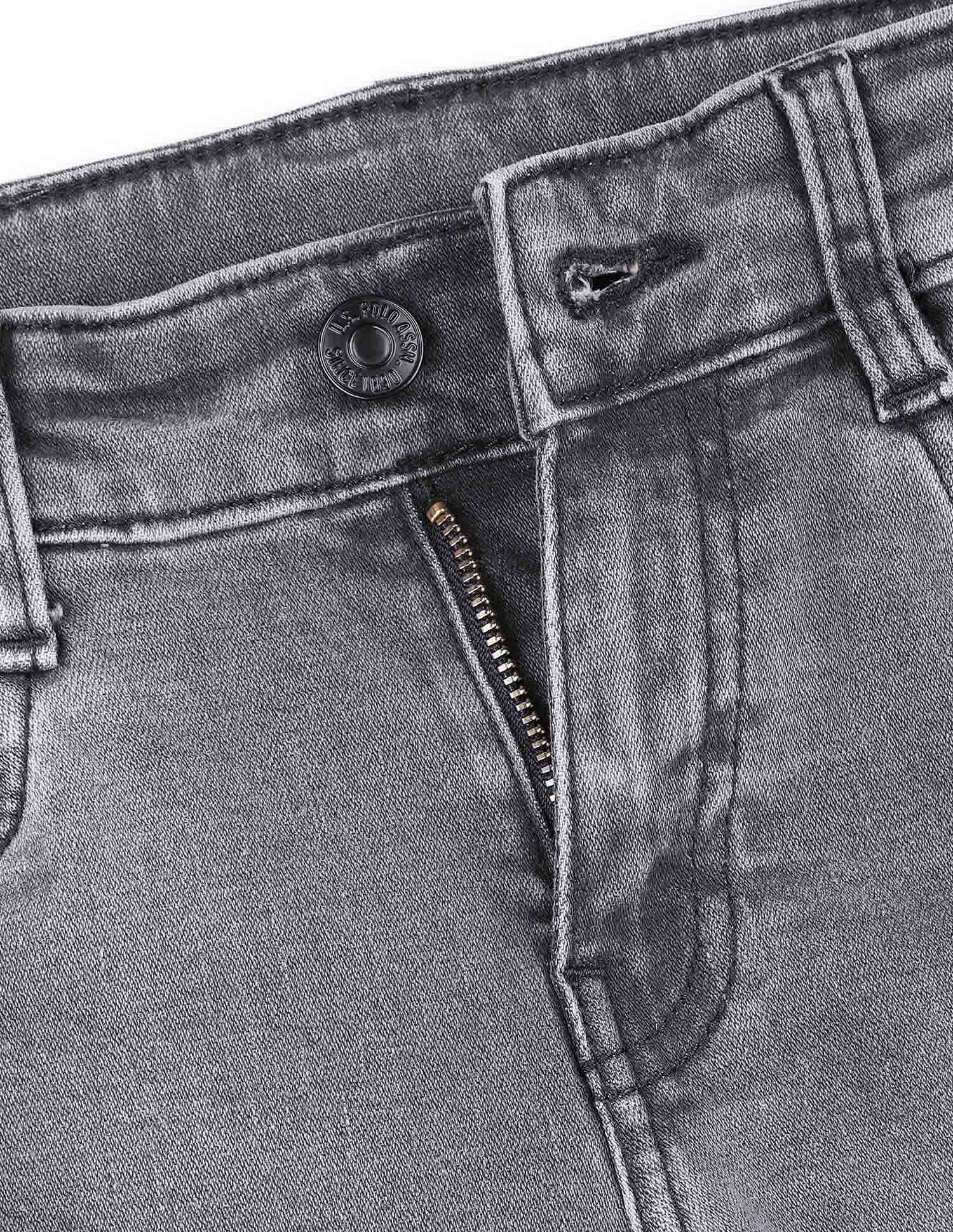 Boys Mid Rise Relaxed Fit Jeans Grey - U.S. POLO ASSN. | Large