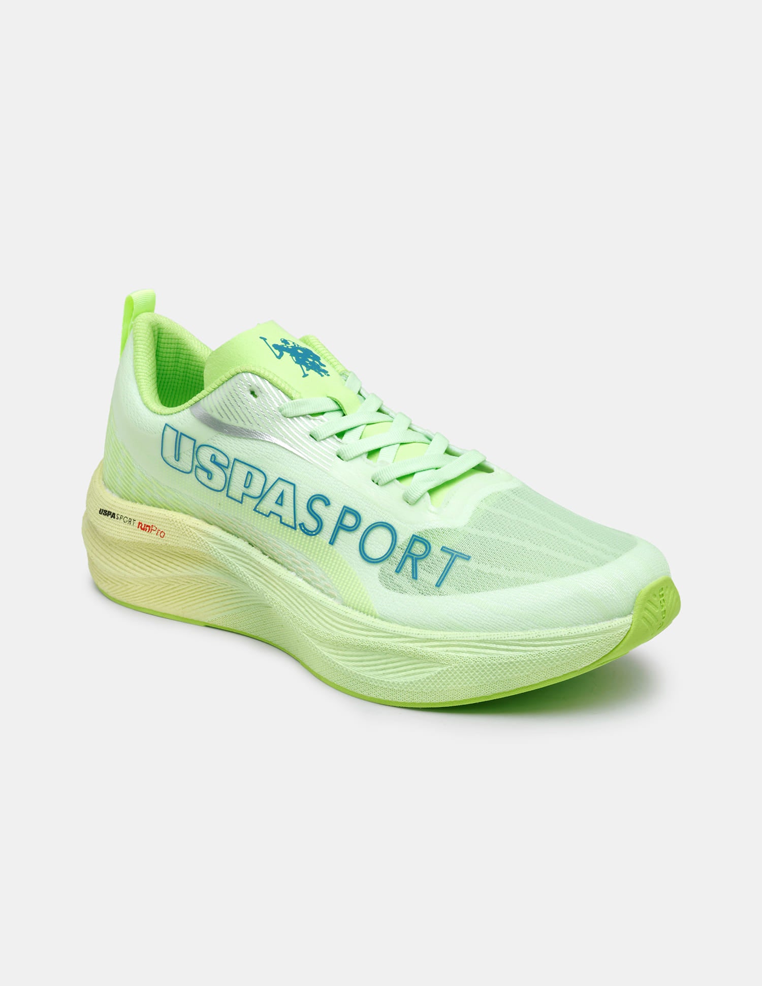 Men Oskar Uspa Sport Running Shoes Green - U.S. Polo Assn. India | Large