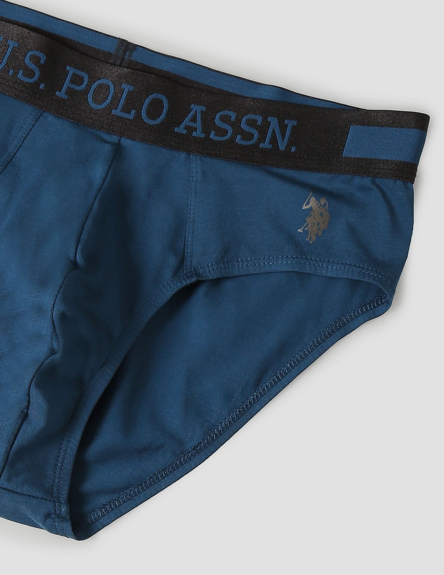 Mid Rise Solid PB001 Premium Briefs - Pack Of 1 Blue Opal - U.S. POLO ASSN. | Large